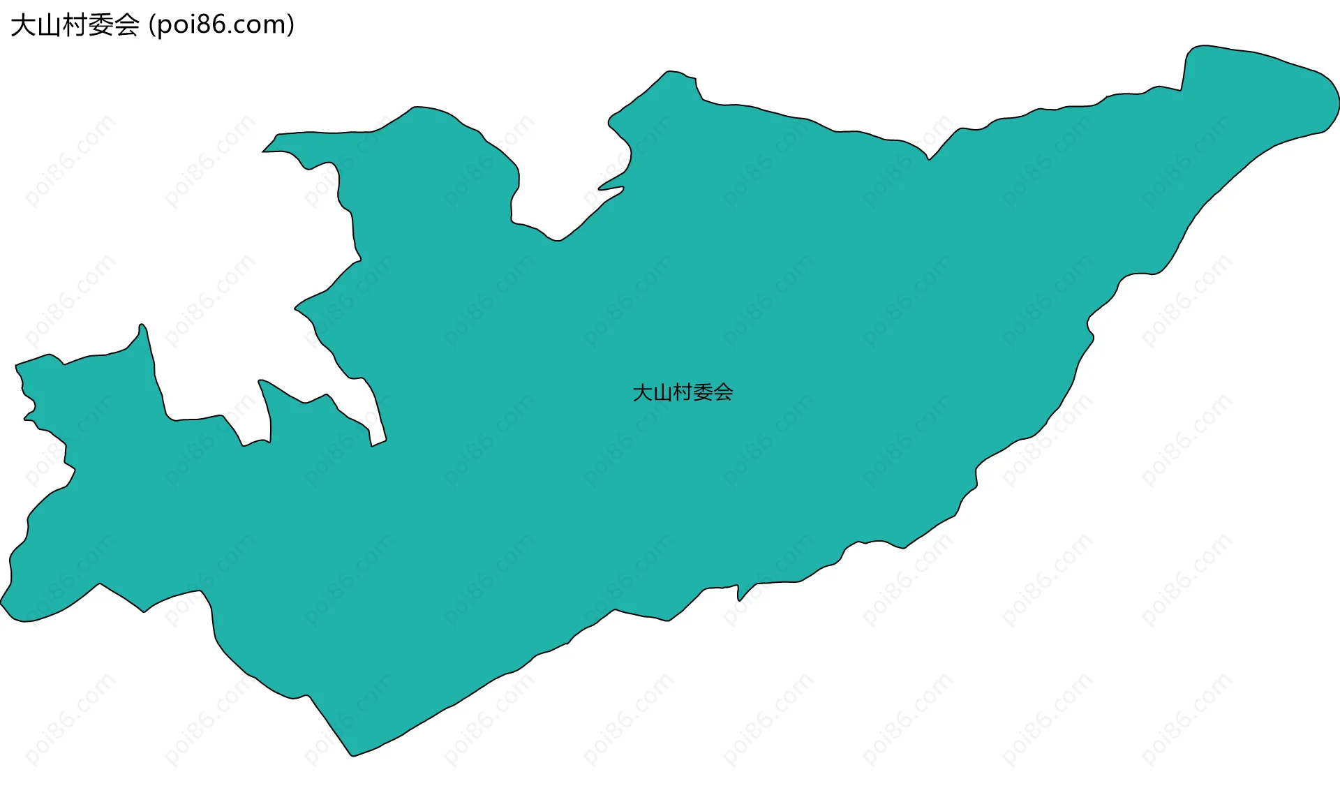 大山村委会边界地图