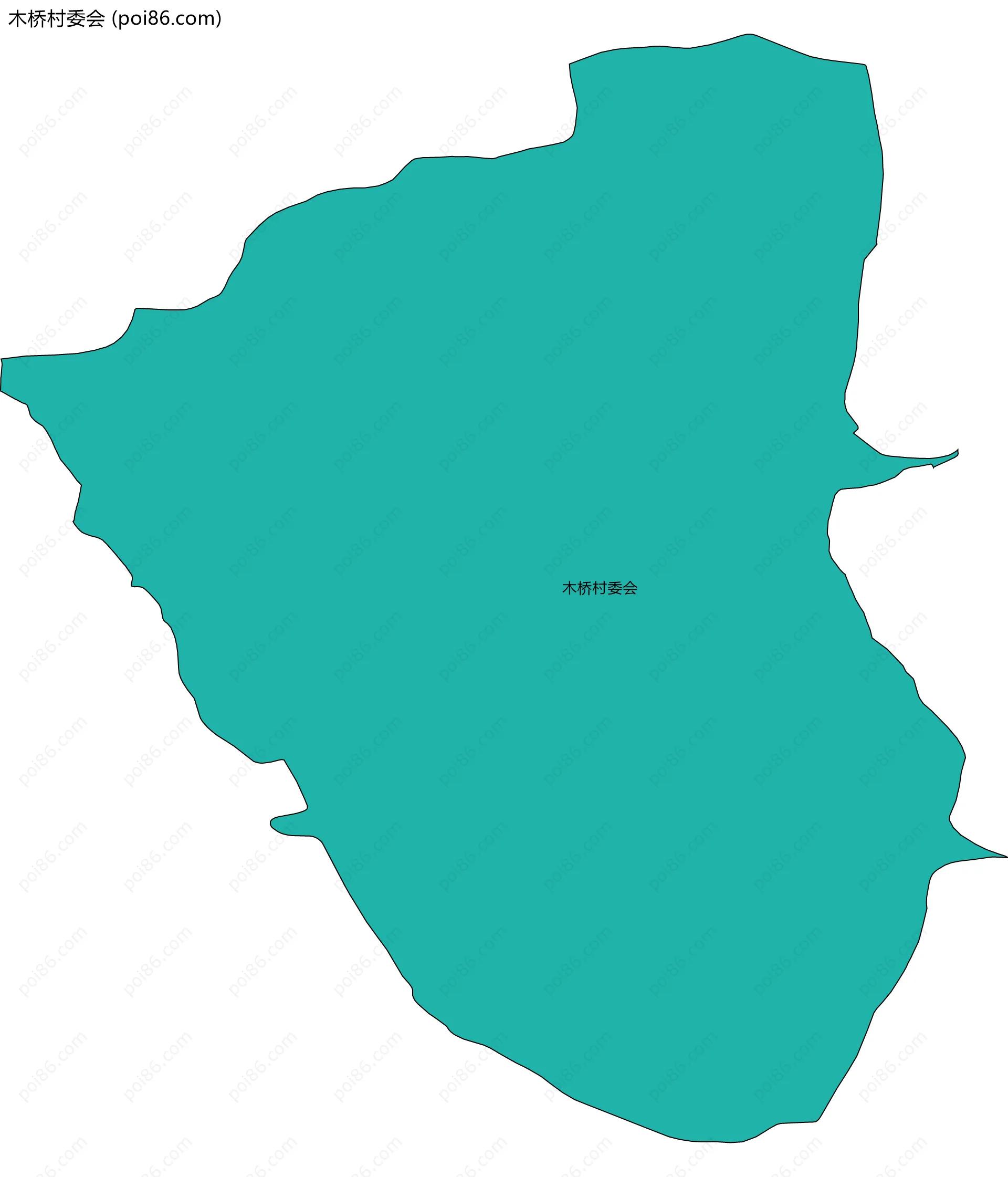 木桥村委会边界地图