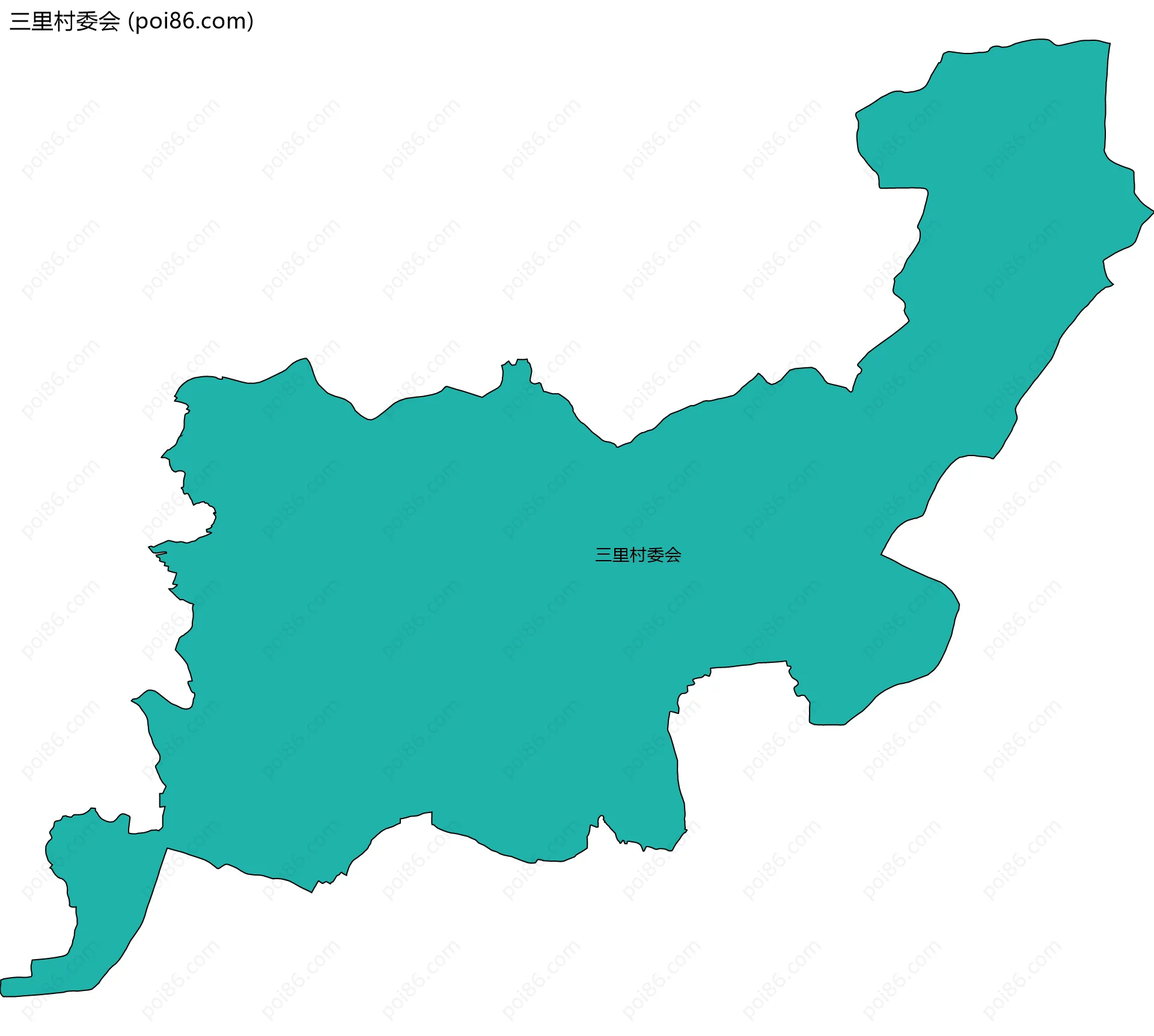 三里村委会边界地图