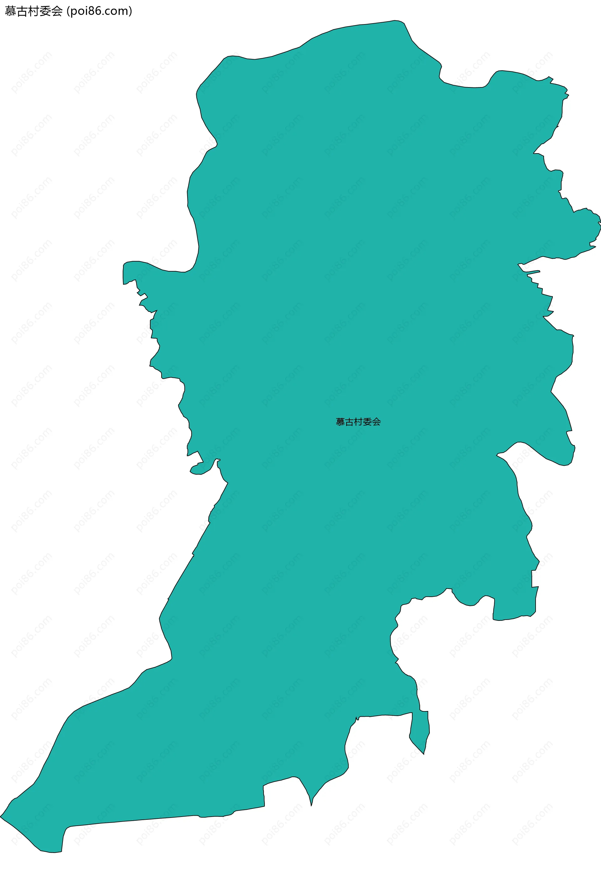 慕古村委会边界地图