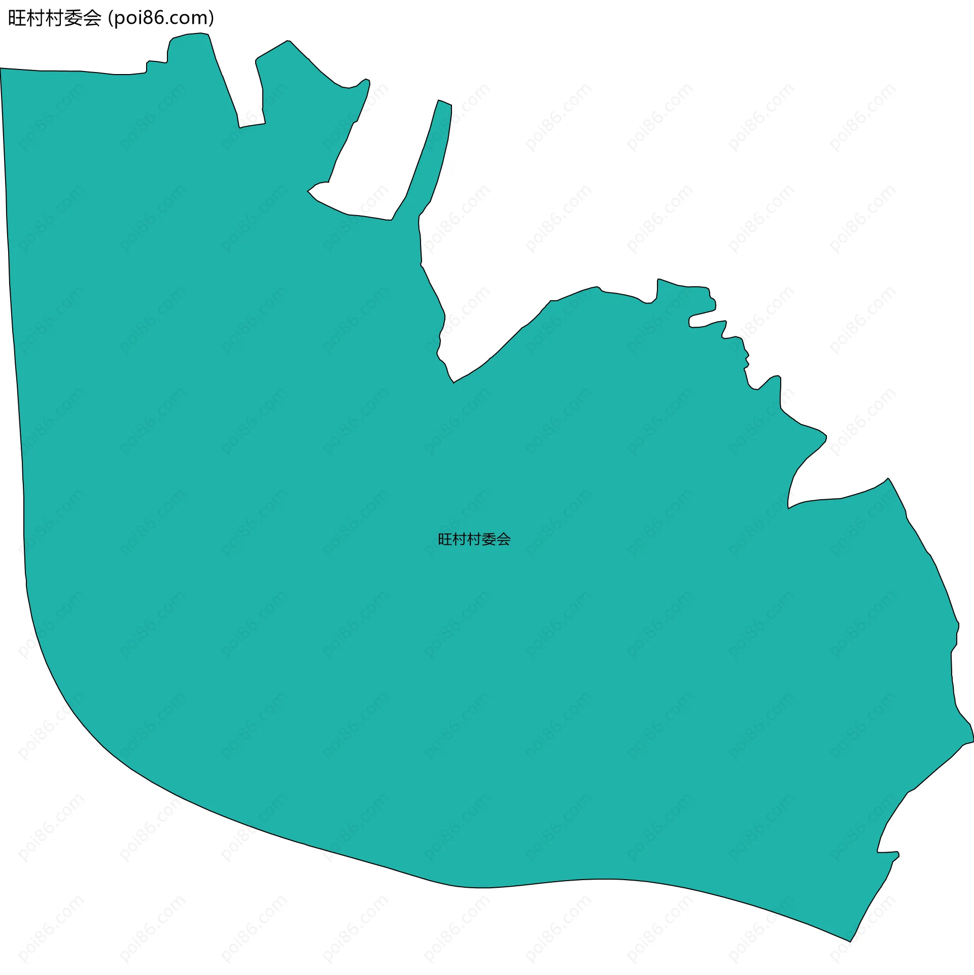 旺村村委会边界地图