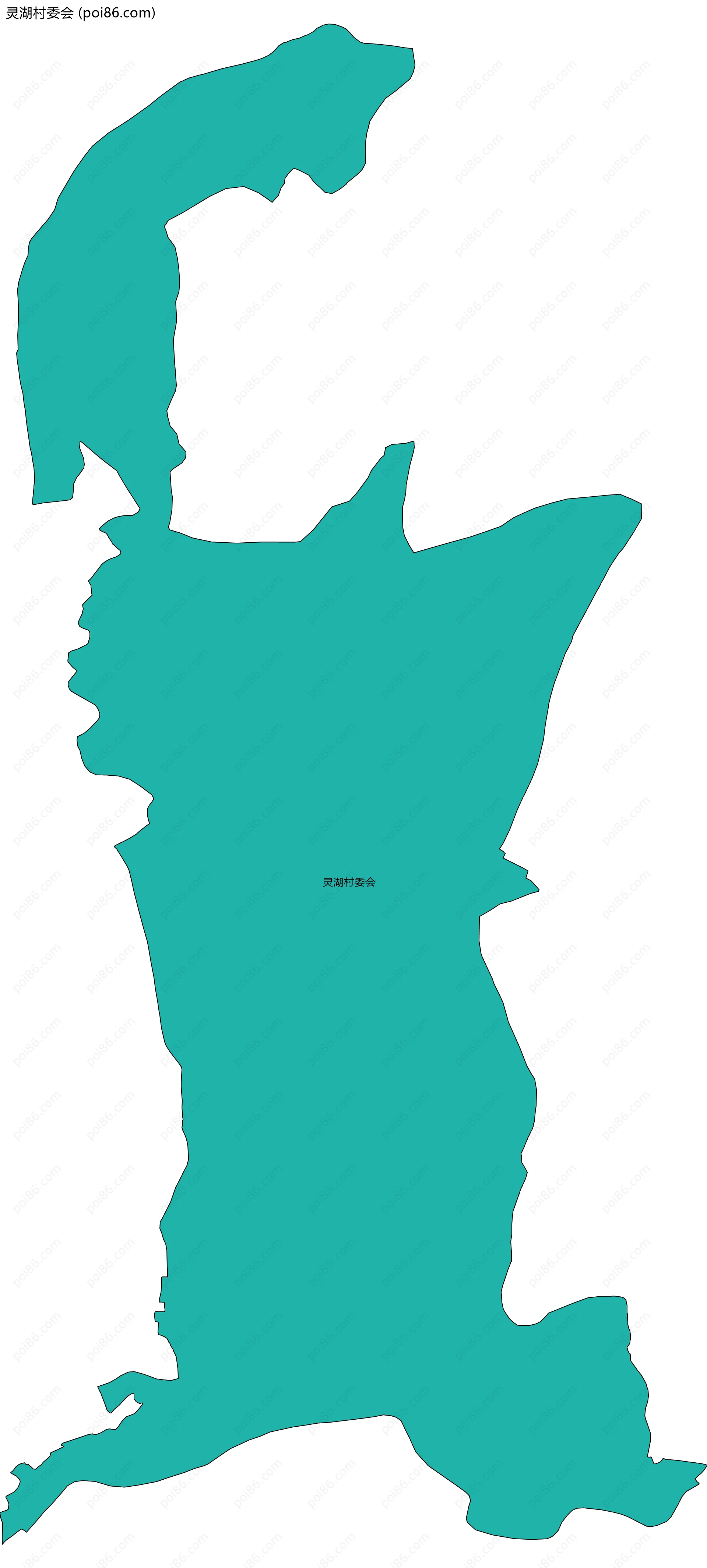 灵湖村委会边界地图