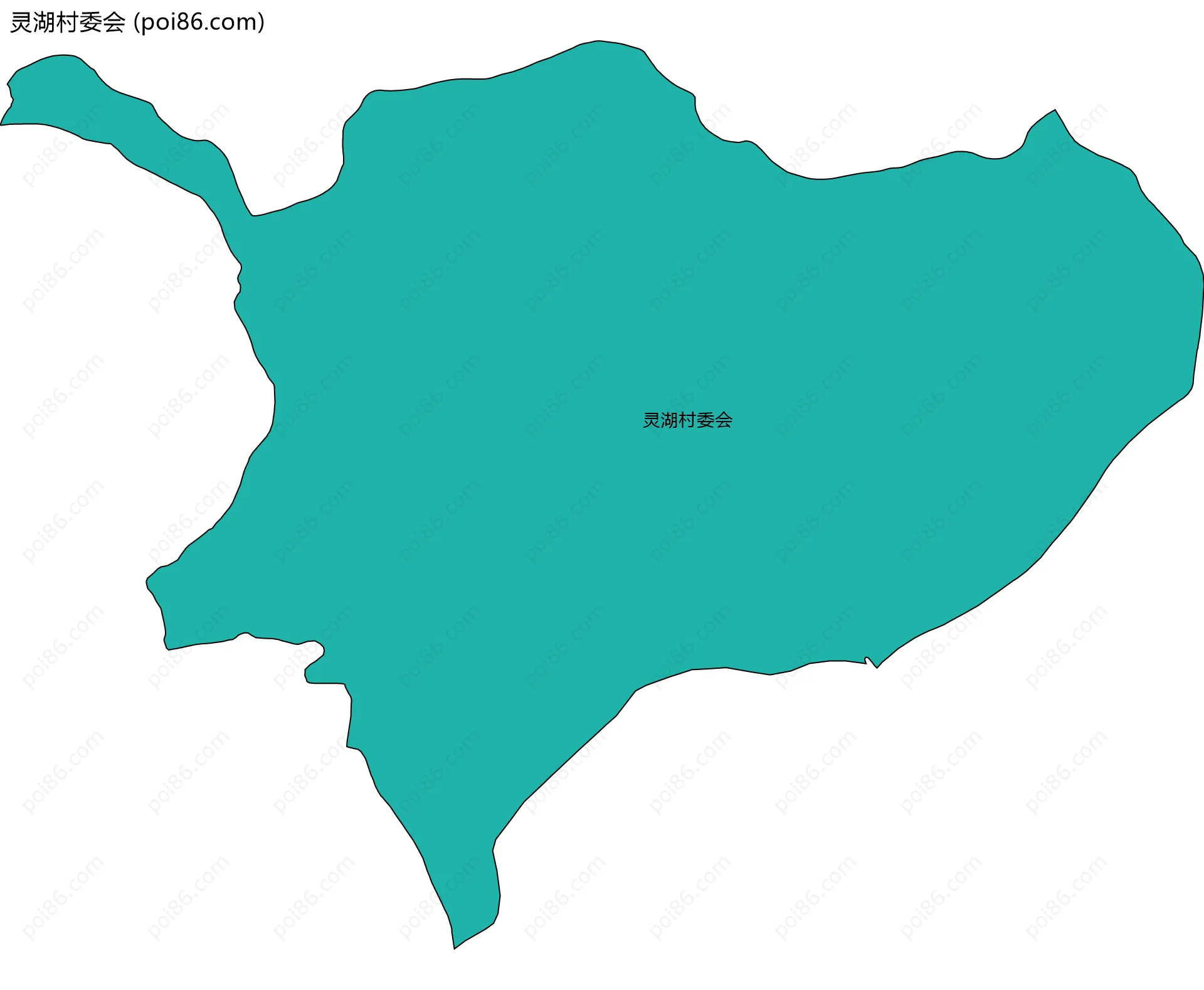 灵湖村委会边界地图