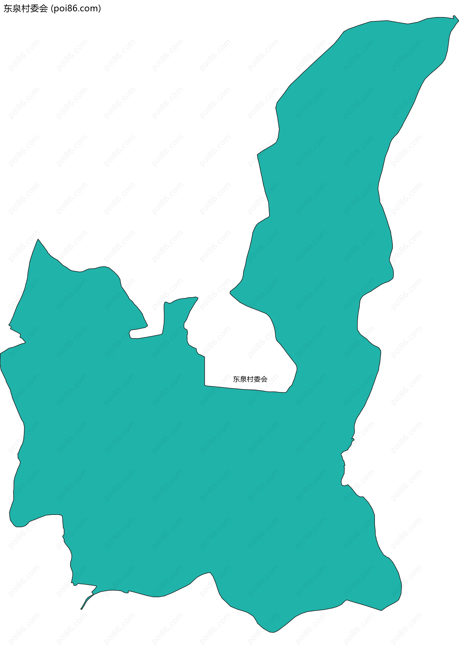 东泉村委会边界地图