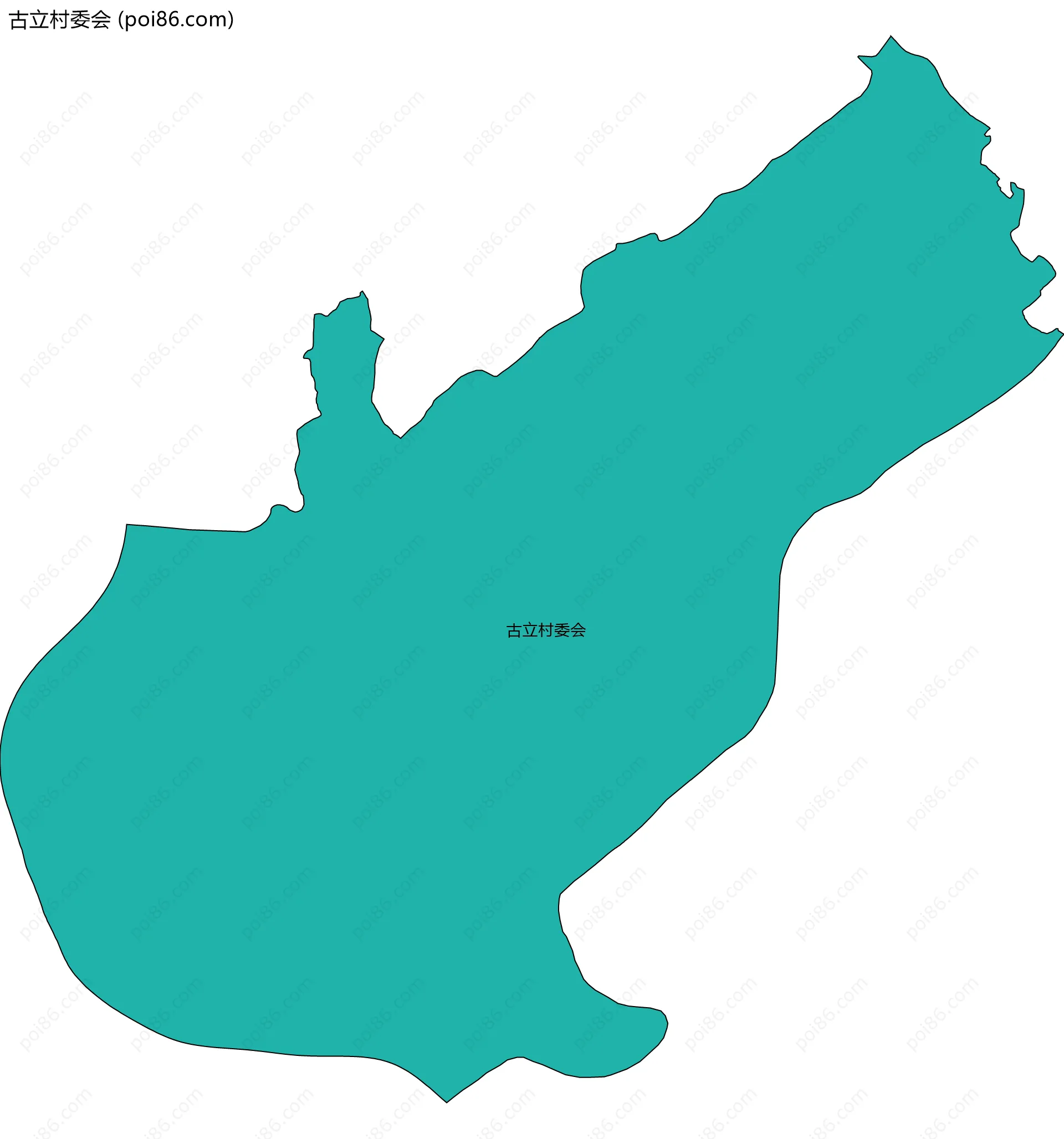 古立村委会边界地图