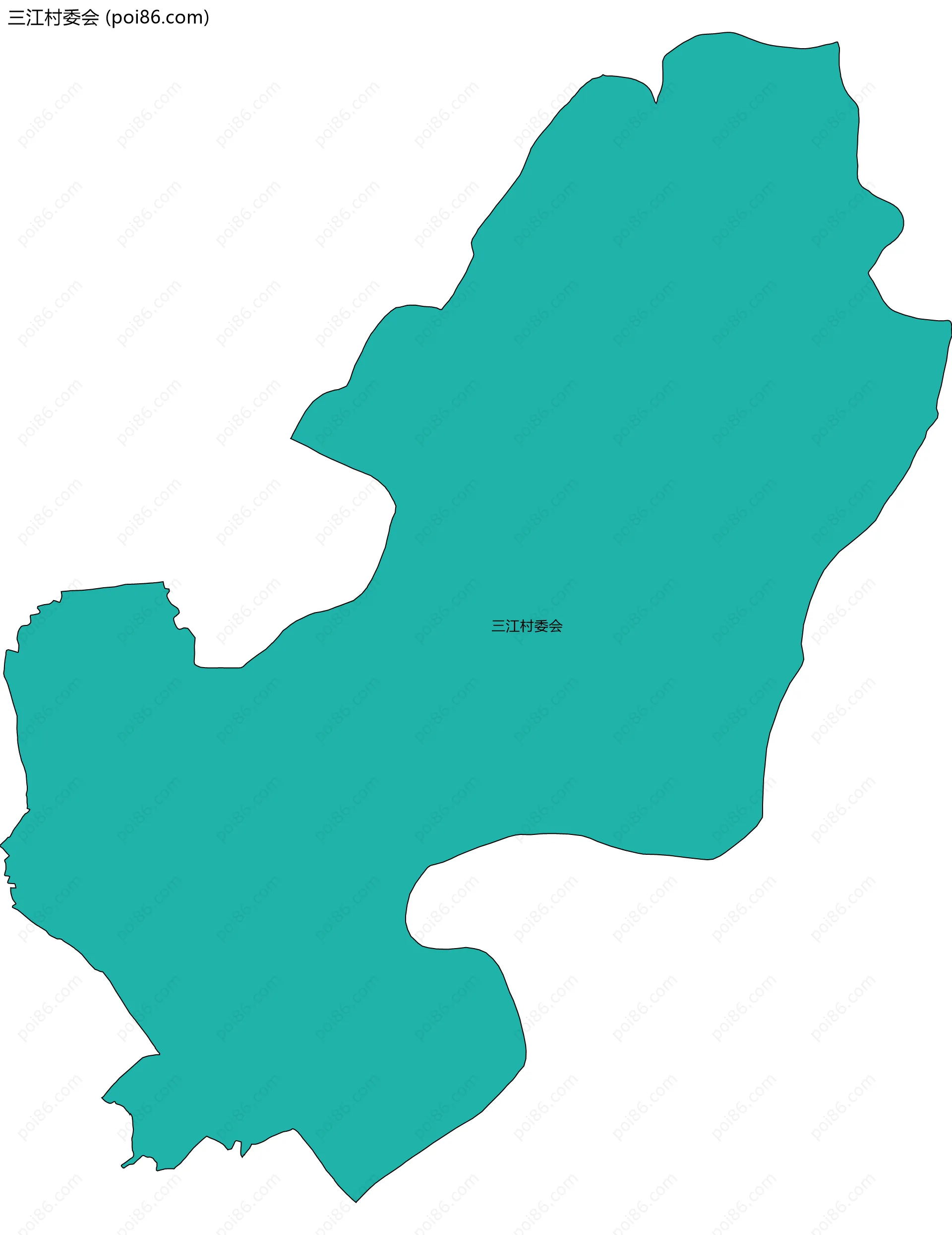 三江村委会边界地图