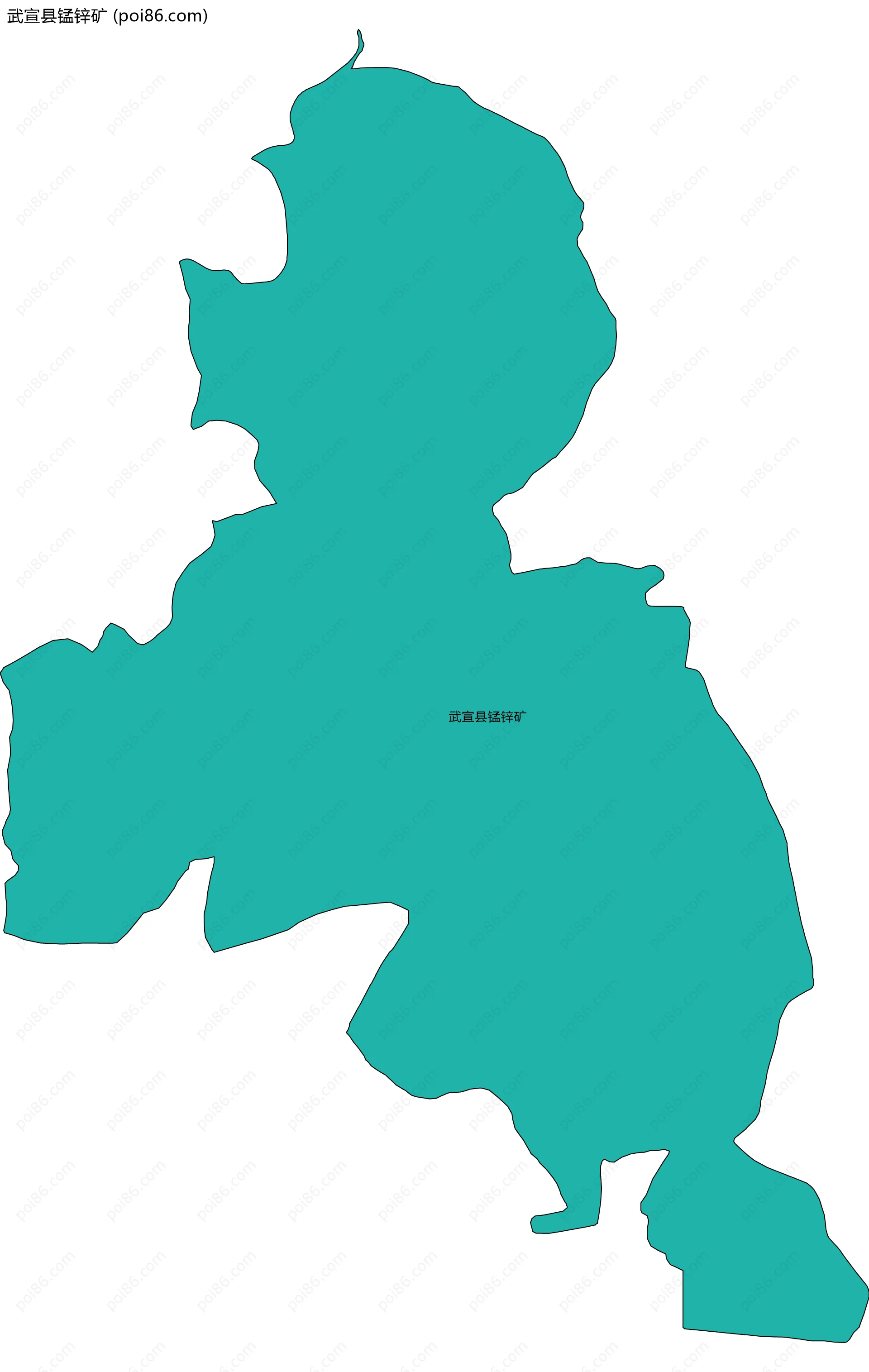 武宣县锰锌矿边界地图