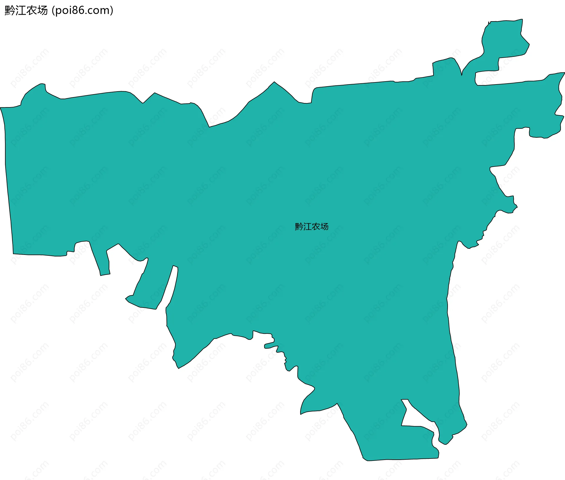 黔江农场边界地图