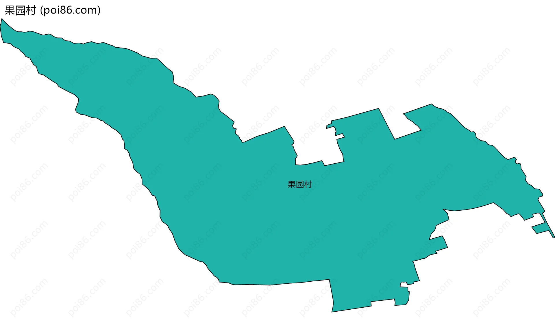 果园村边界地图