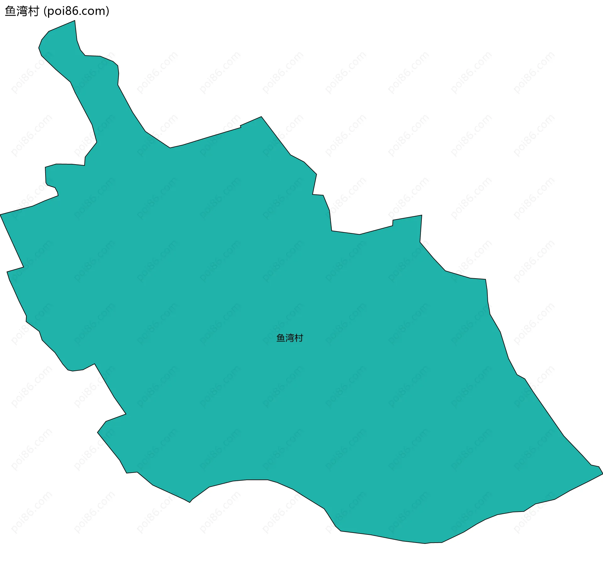 鱼湾村边界地图