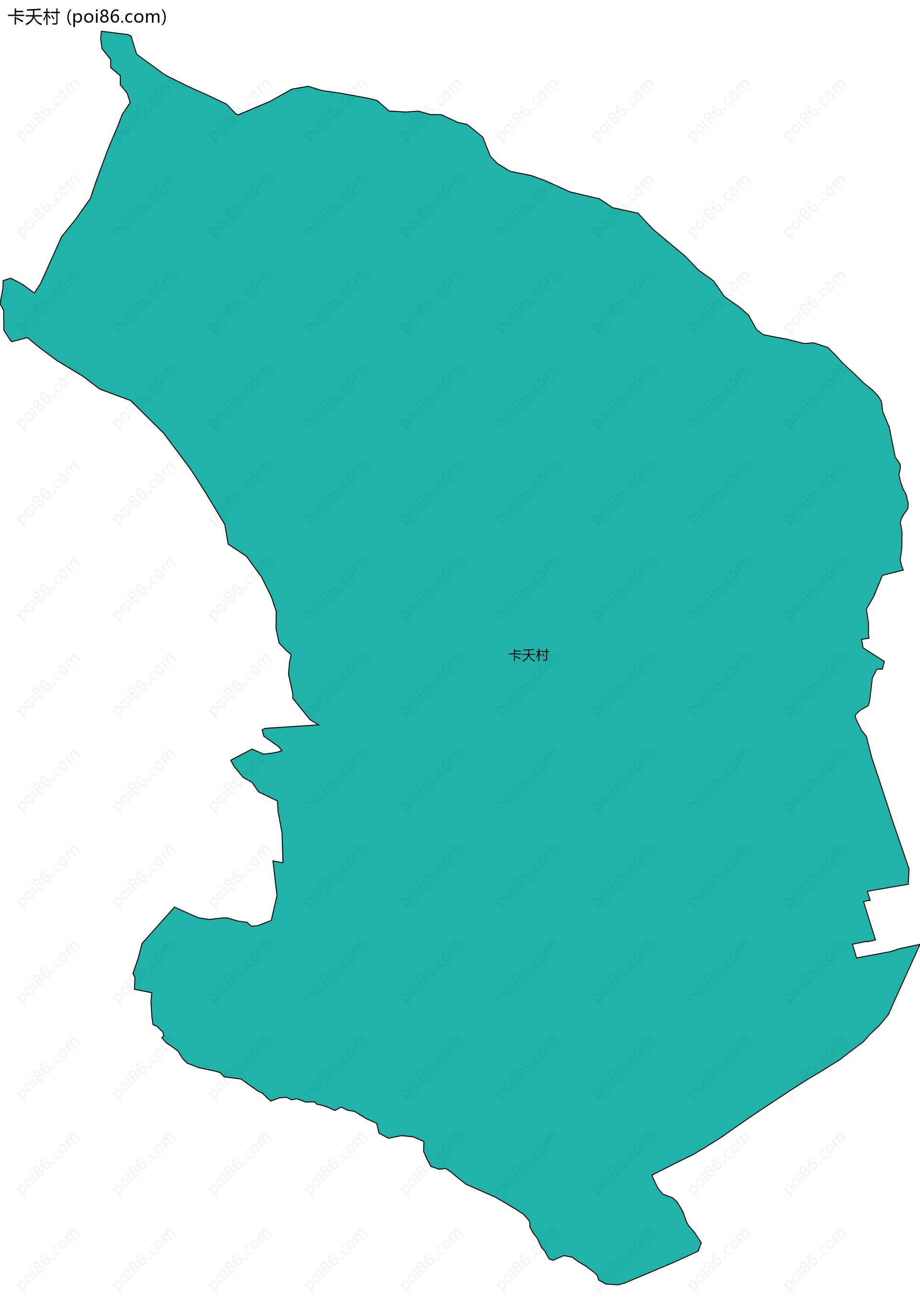 卡夭村边界地图