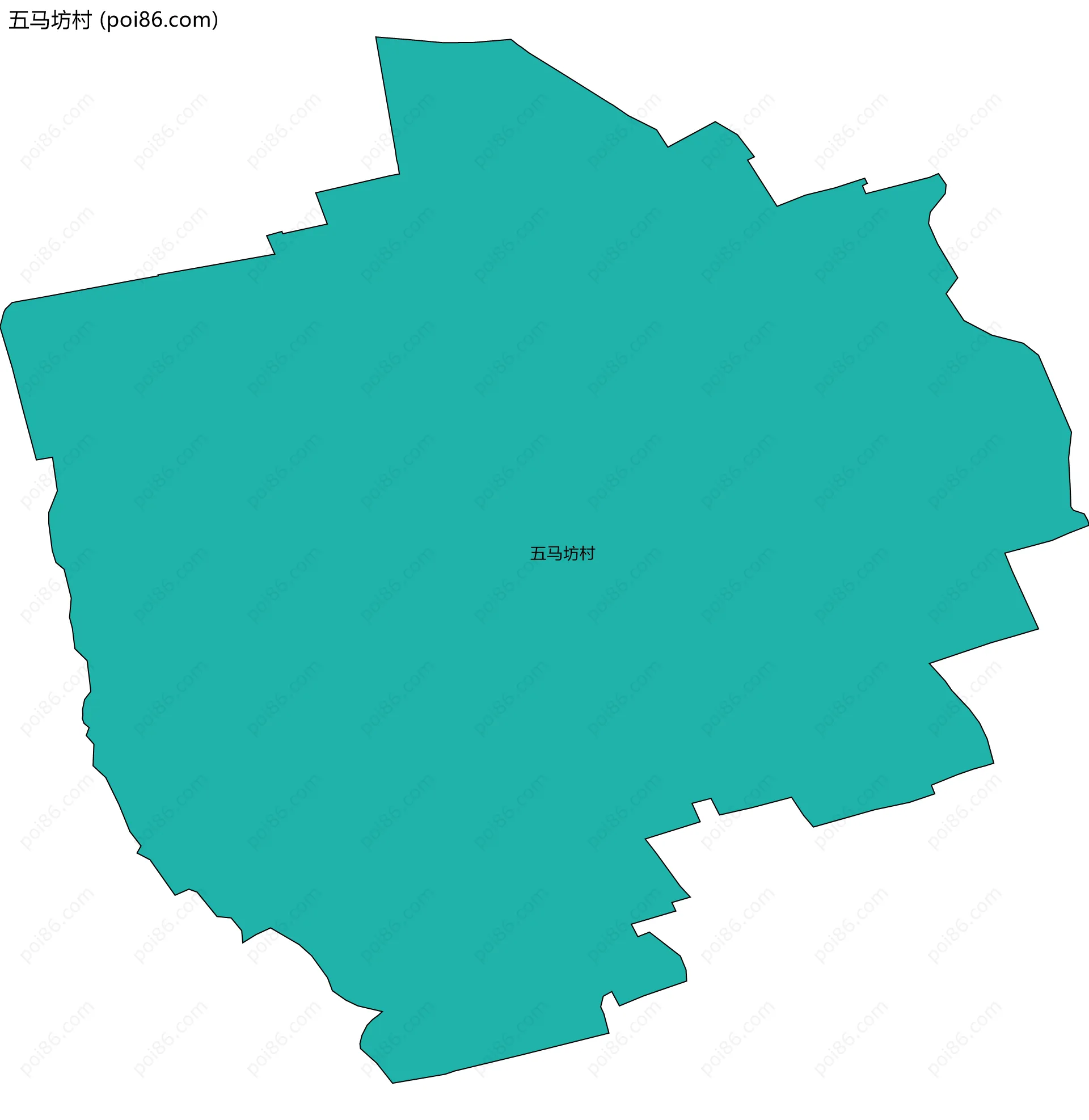 五马坊村边界地图