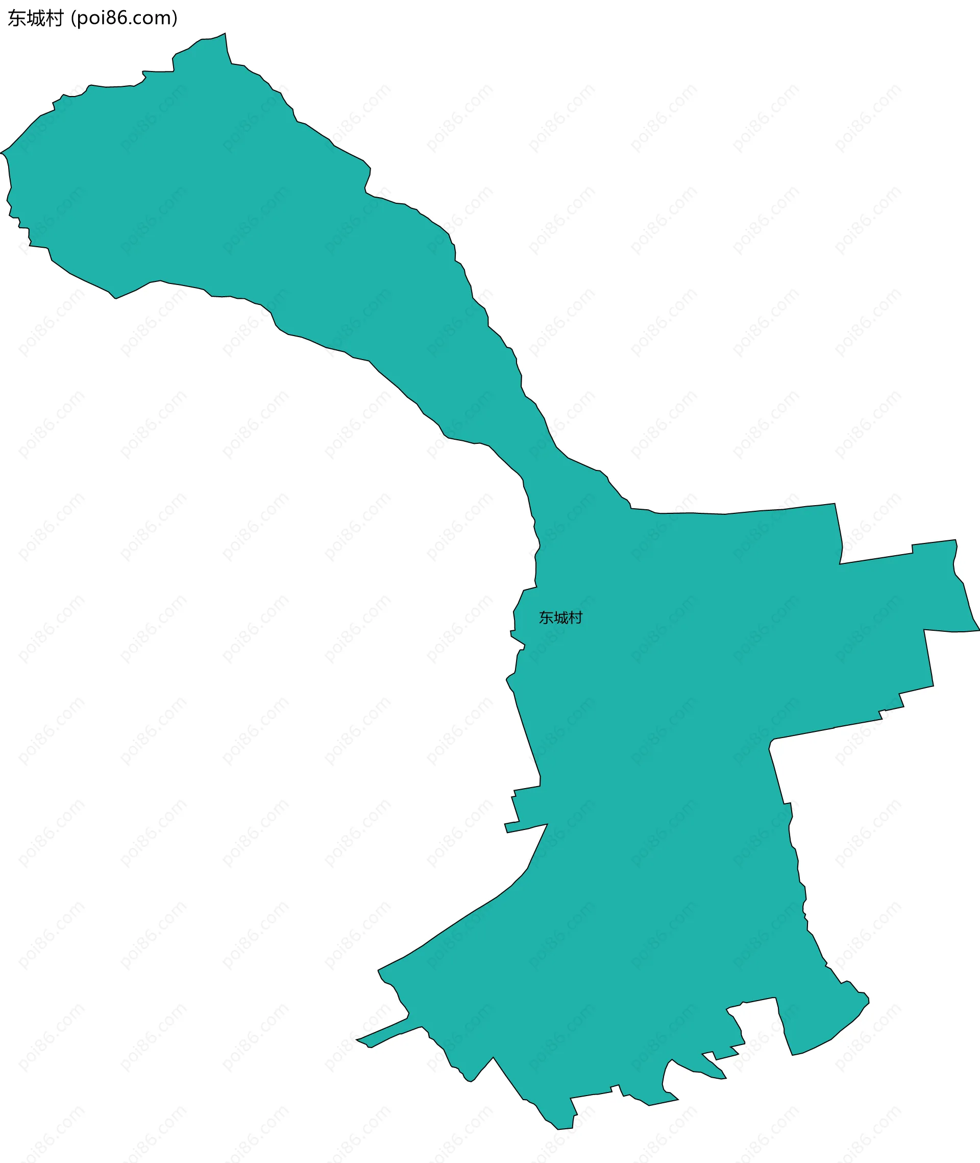 东城村边界地图