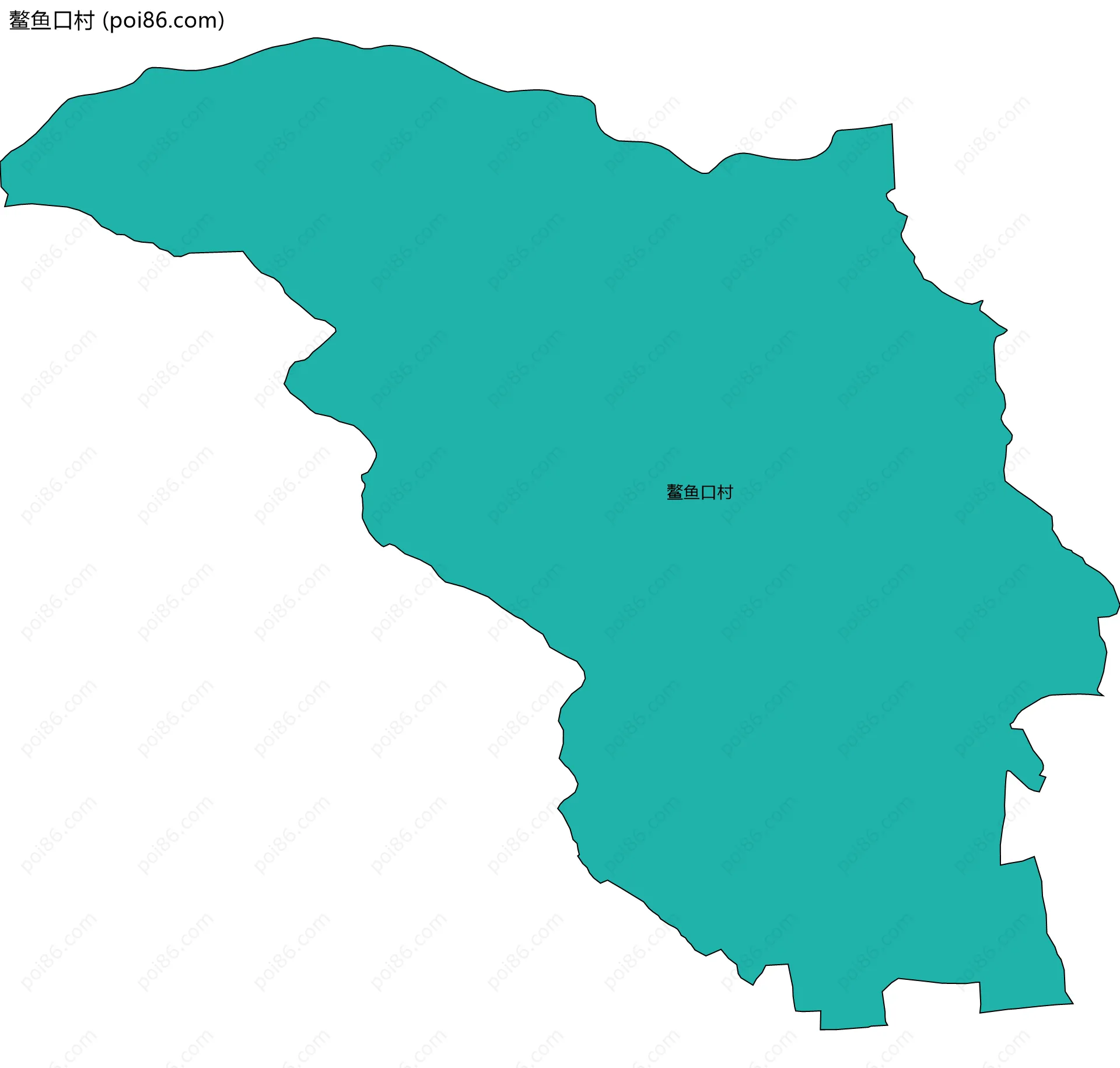 鳌鱼口村边界地图