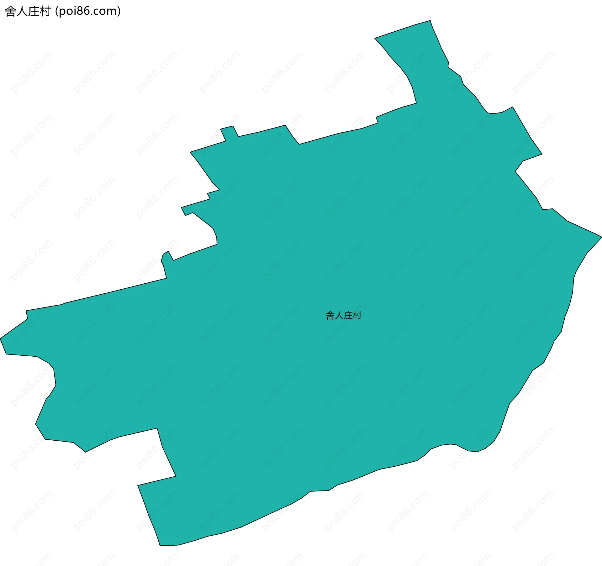 舍人庄村边界地图