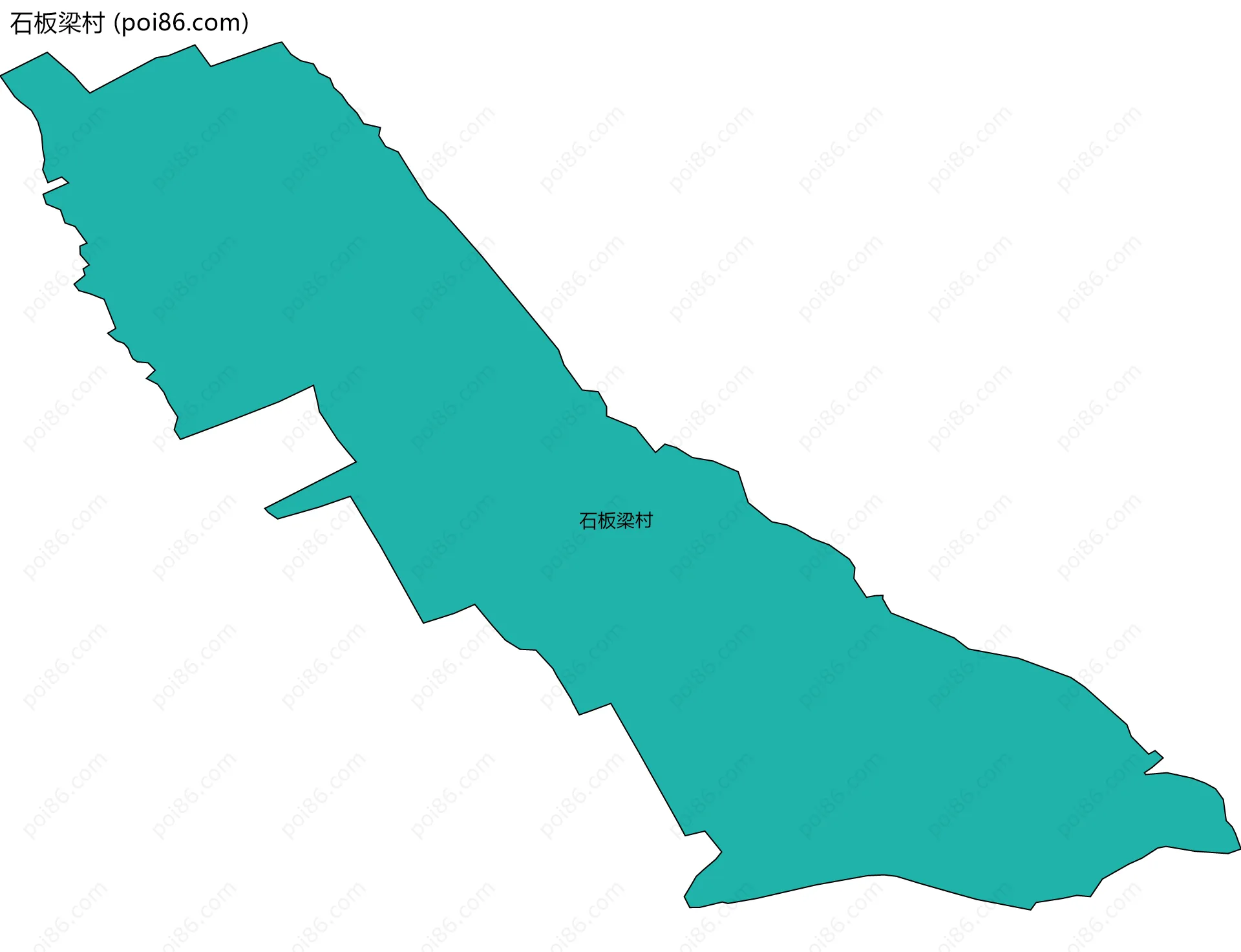 石板梁村边界地图
