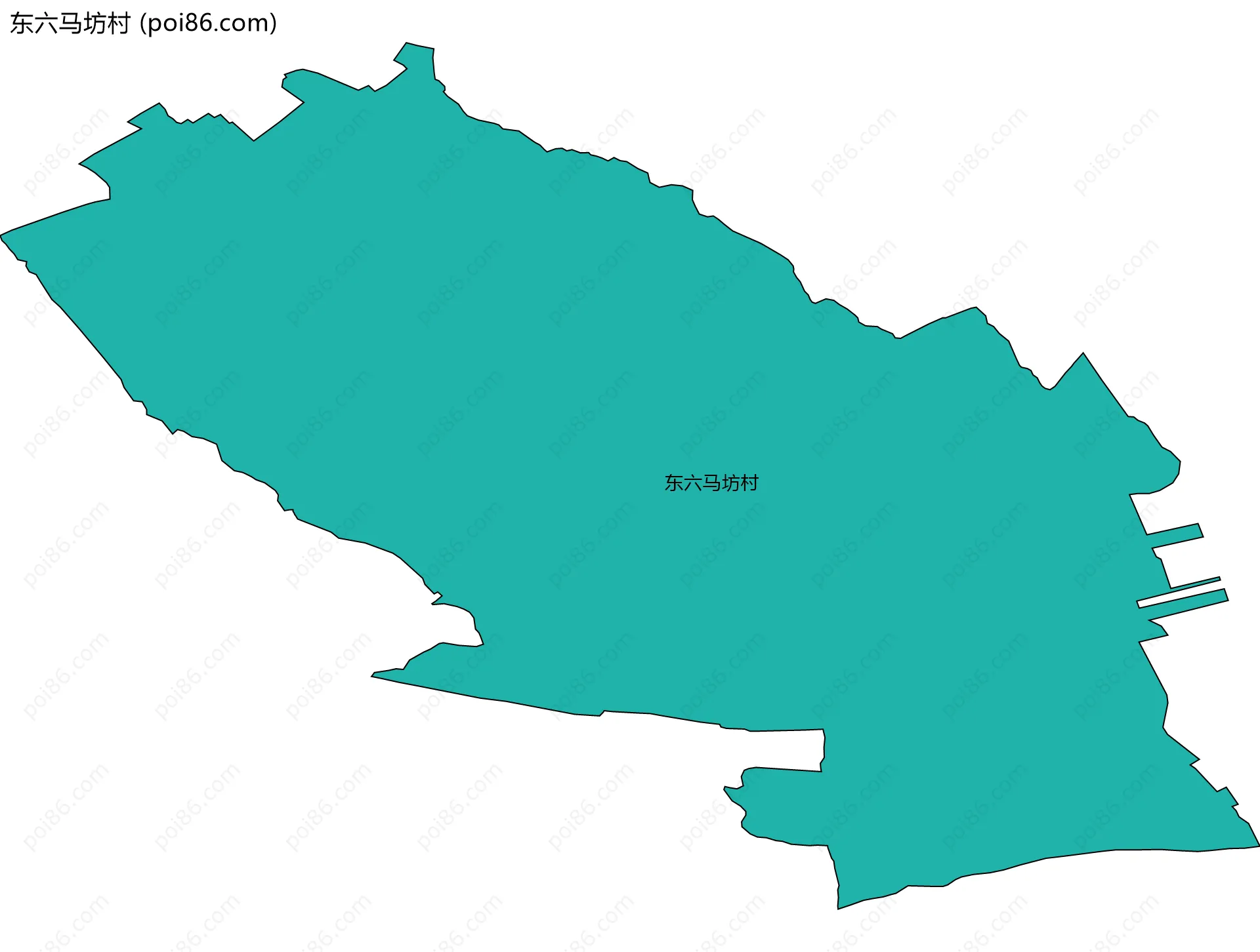 东六马坊村边界地图