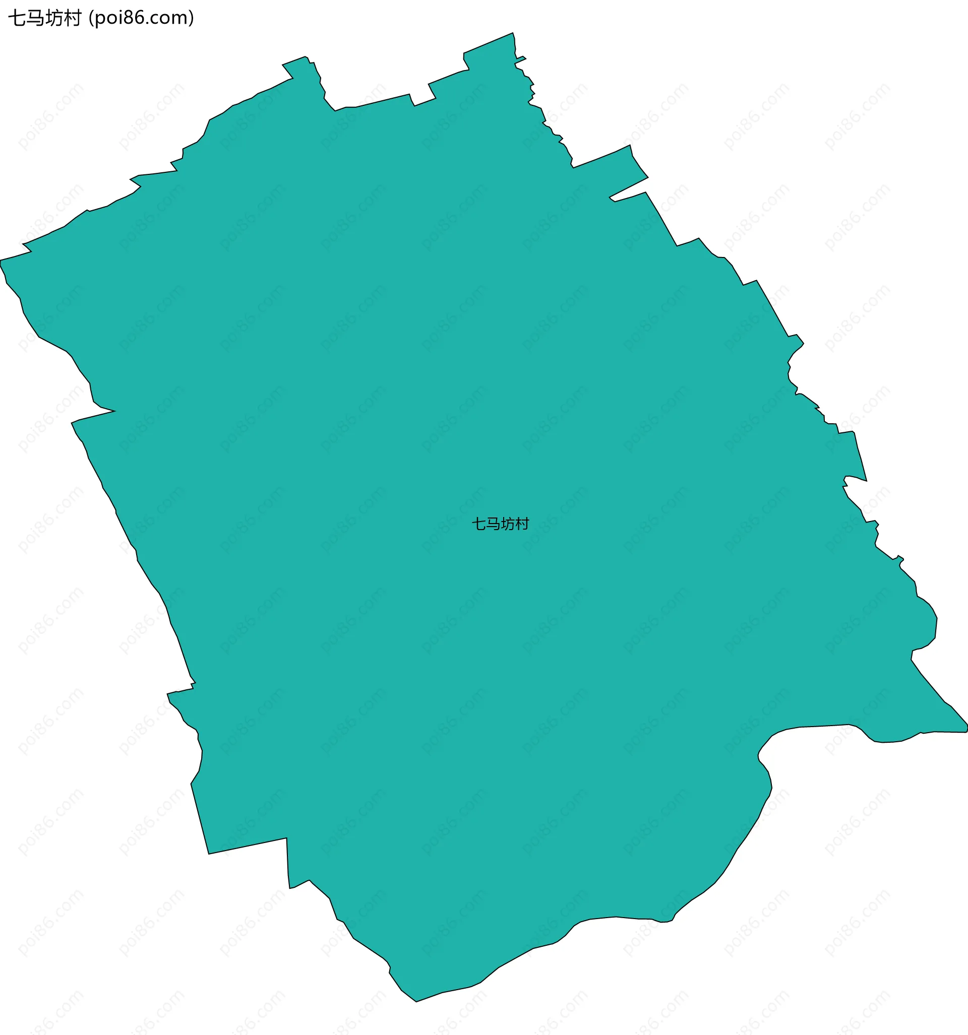 七马坊村边界地图