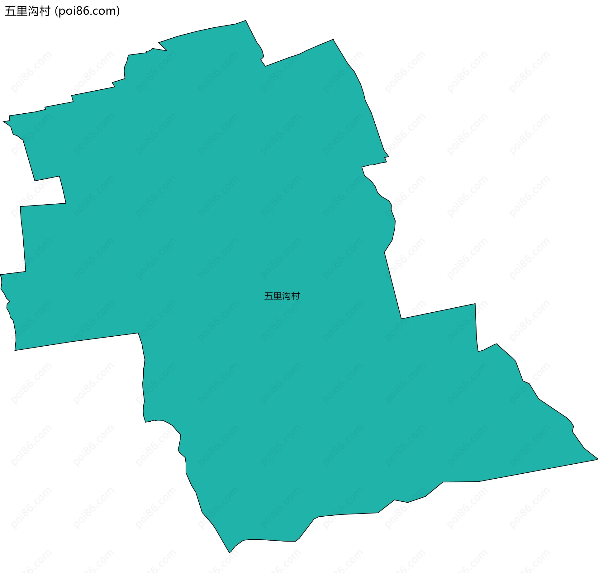 五里沟村边界地图