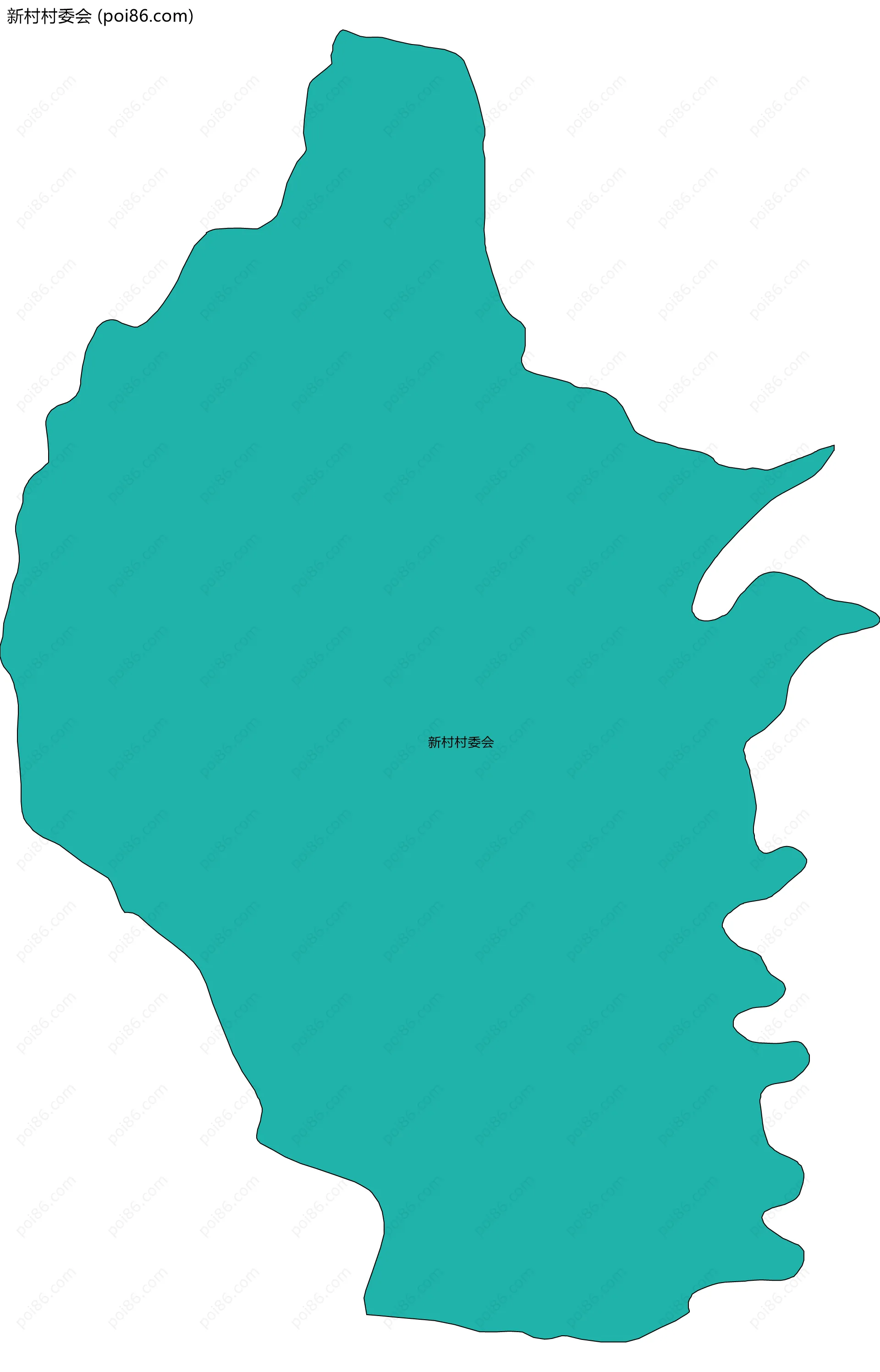 新村村委会边界地图