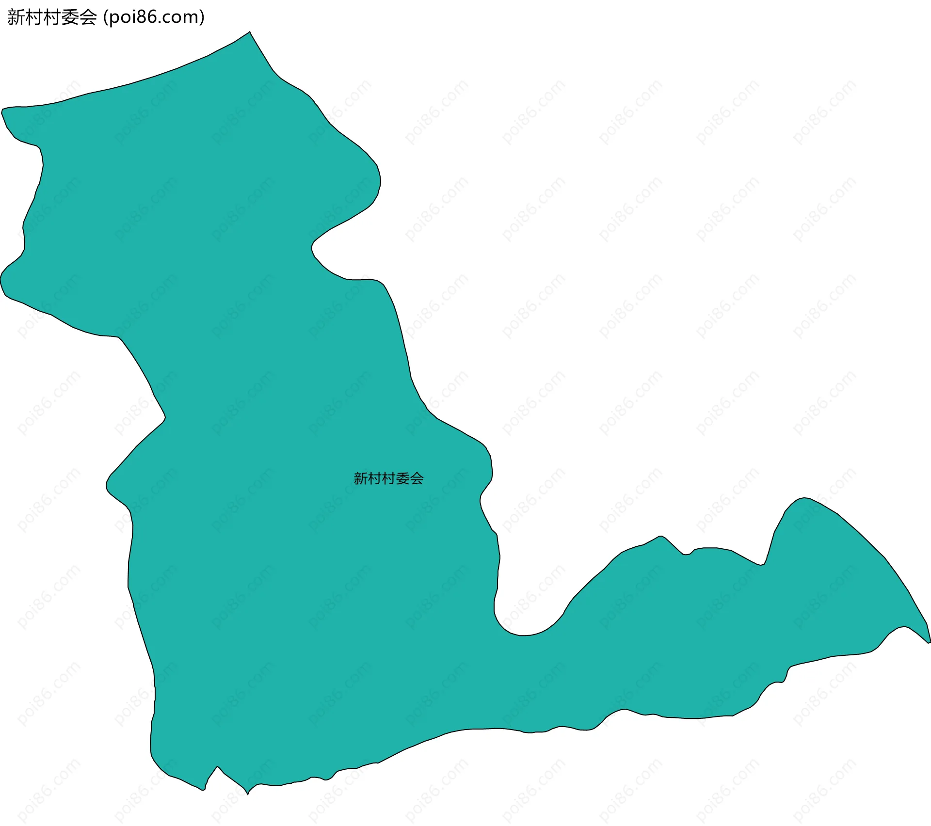 新村村委会边界地图