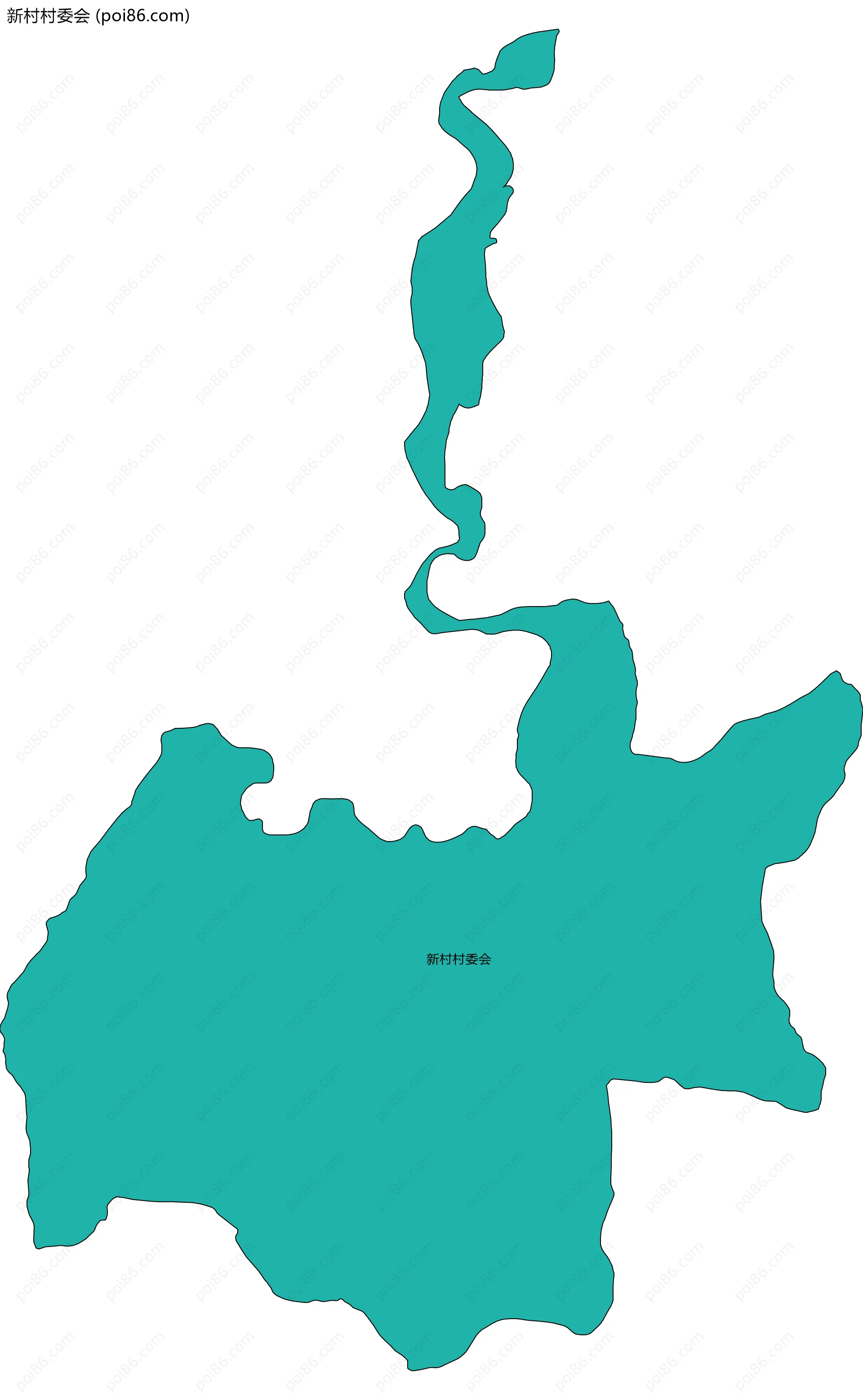新村村委会边界地图