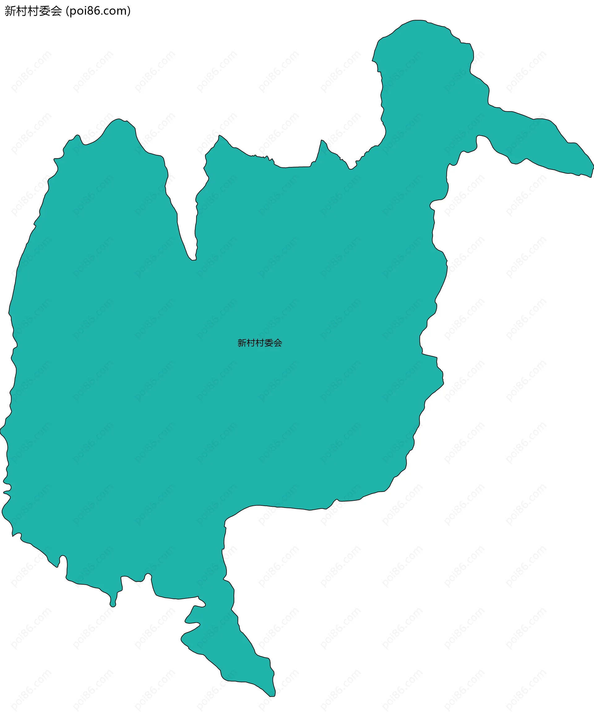 新村村委会边界地图