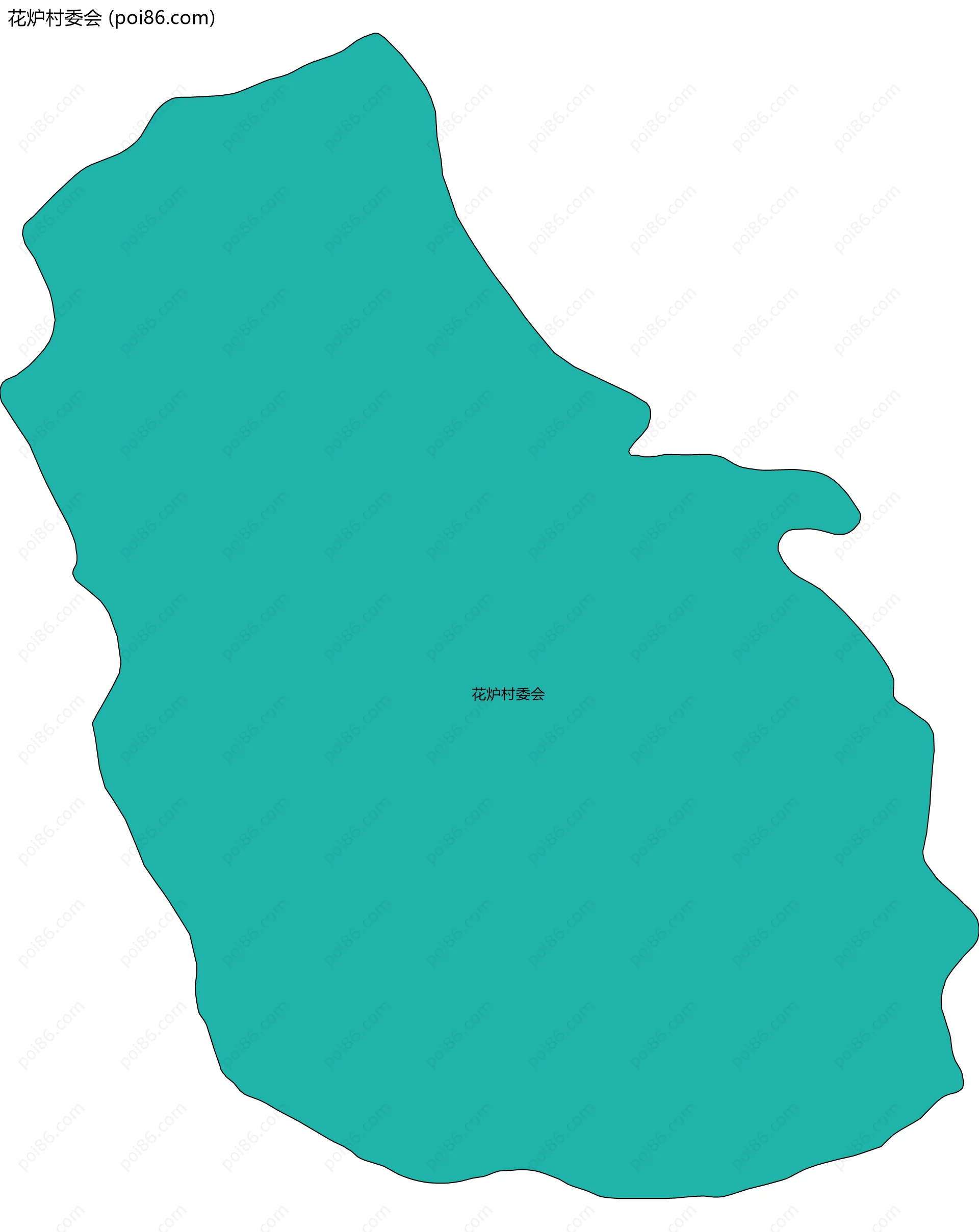 花炉村委会边界地图