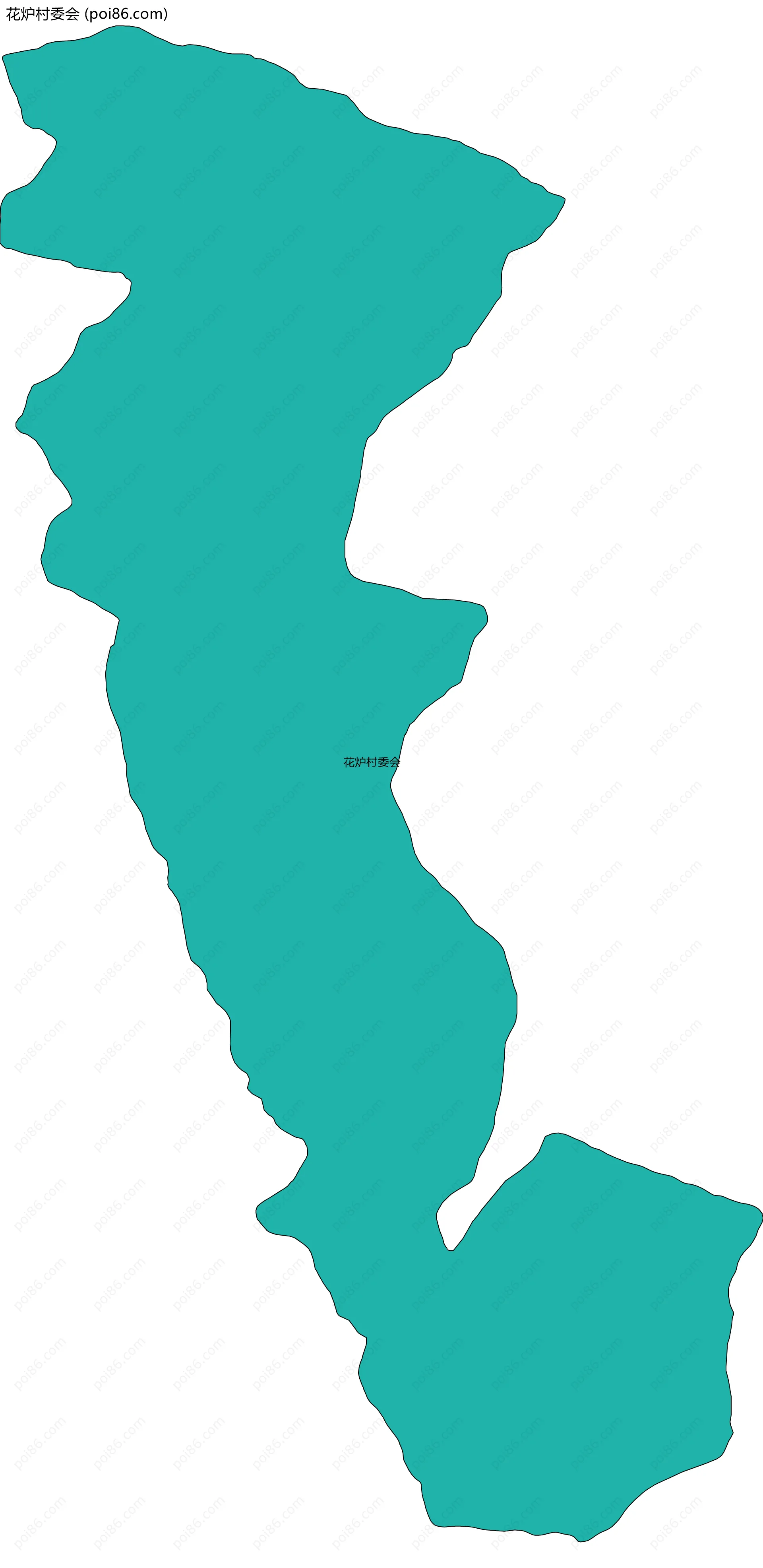 花炉村委会边界地图