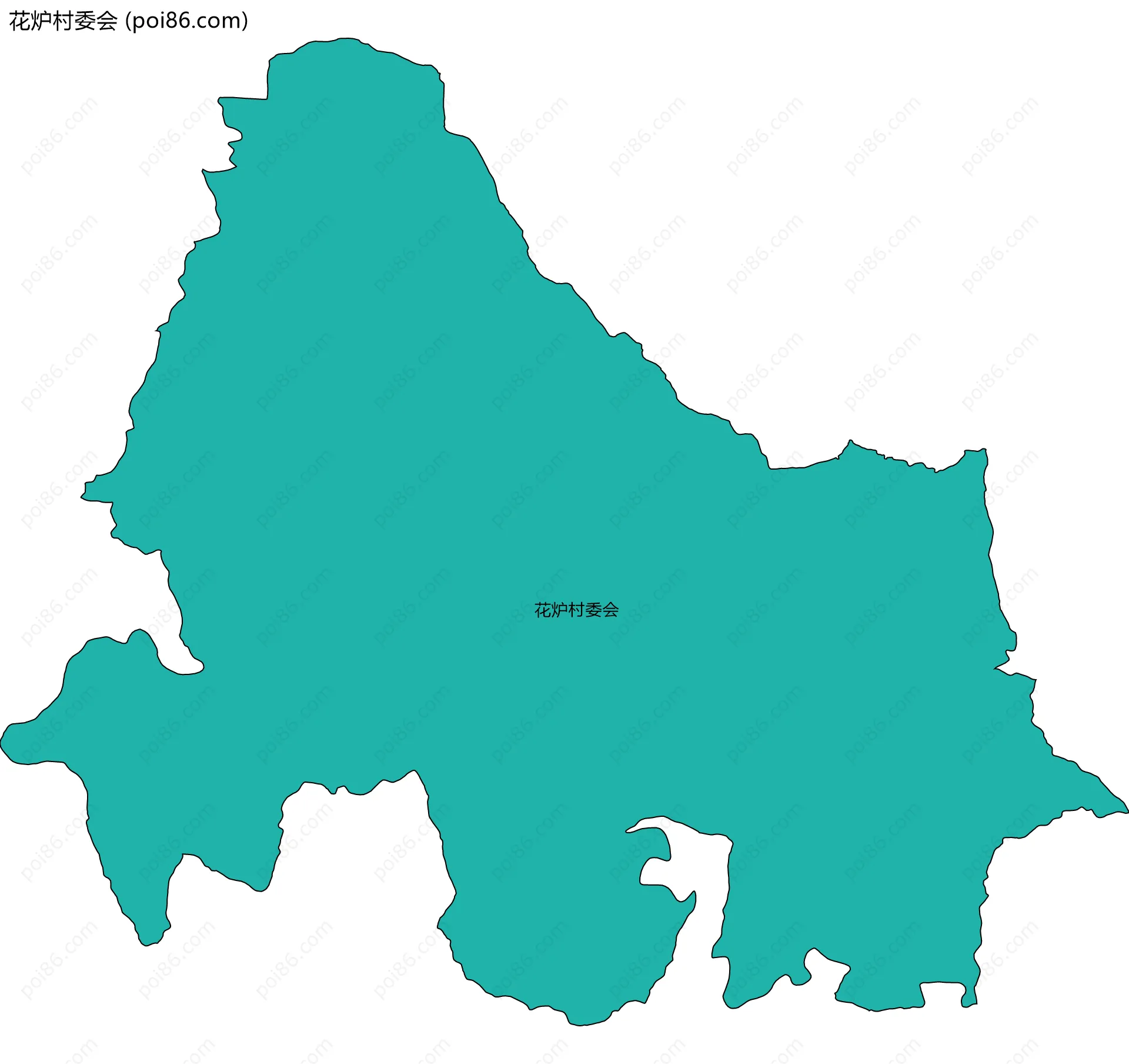 花炉村委会边界地图