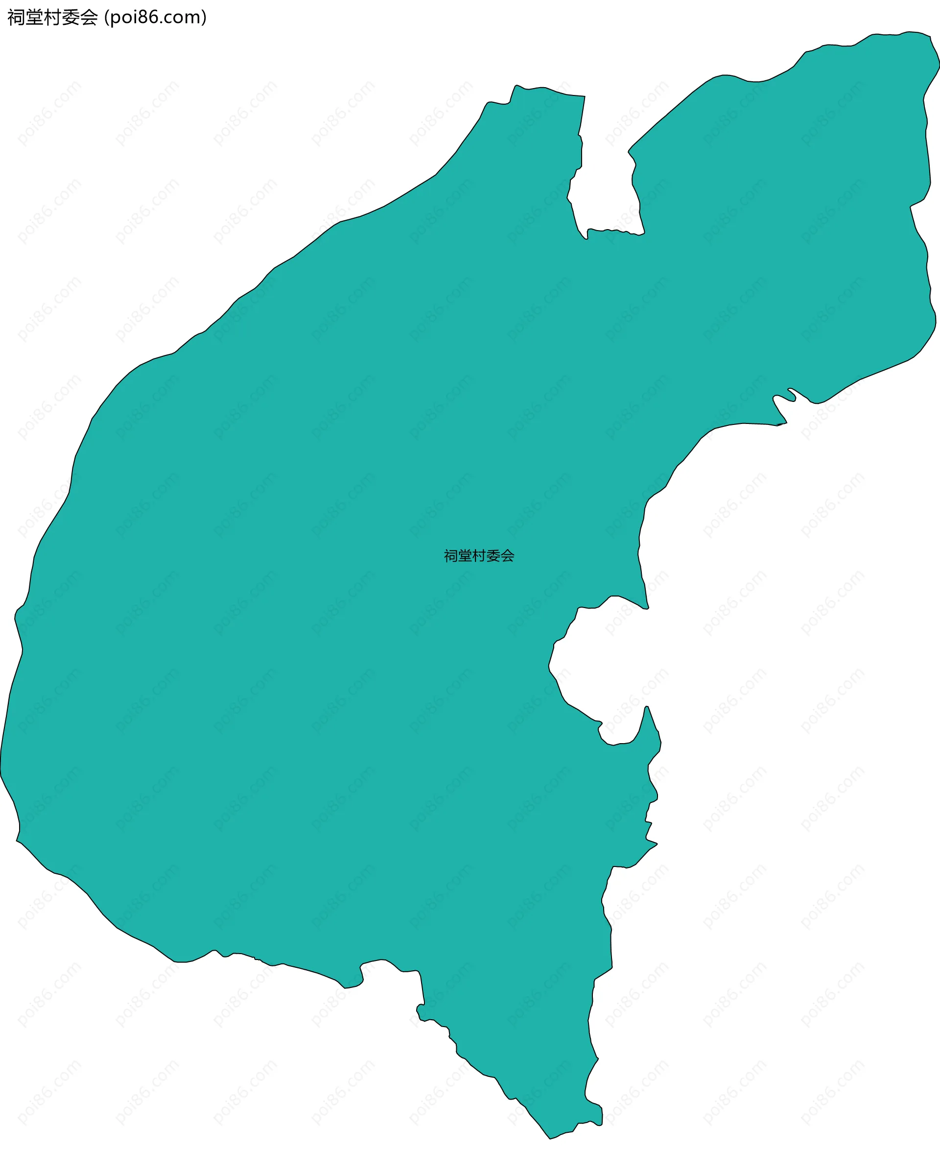 祠堂村委会边界地图