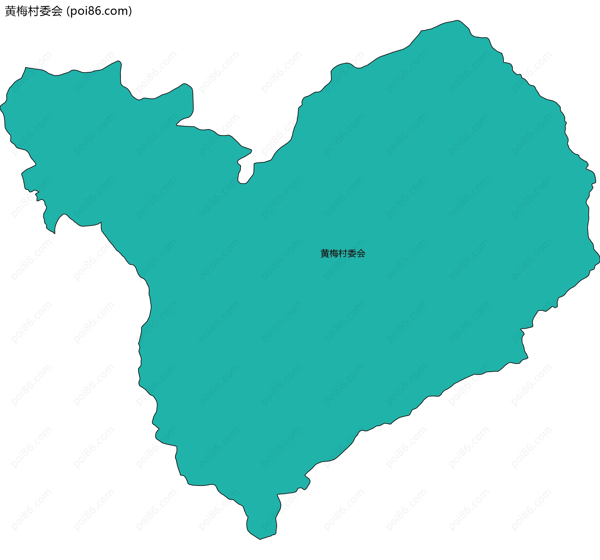 黄梅村委会边界地图