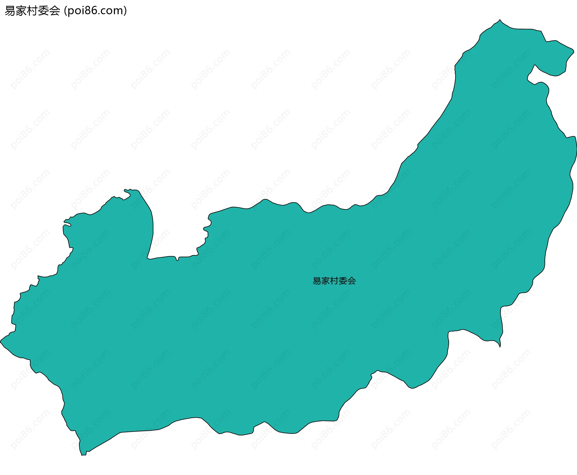 易家村委会边界地图