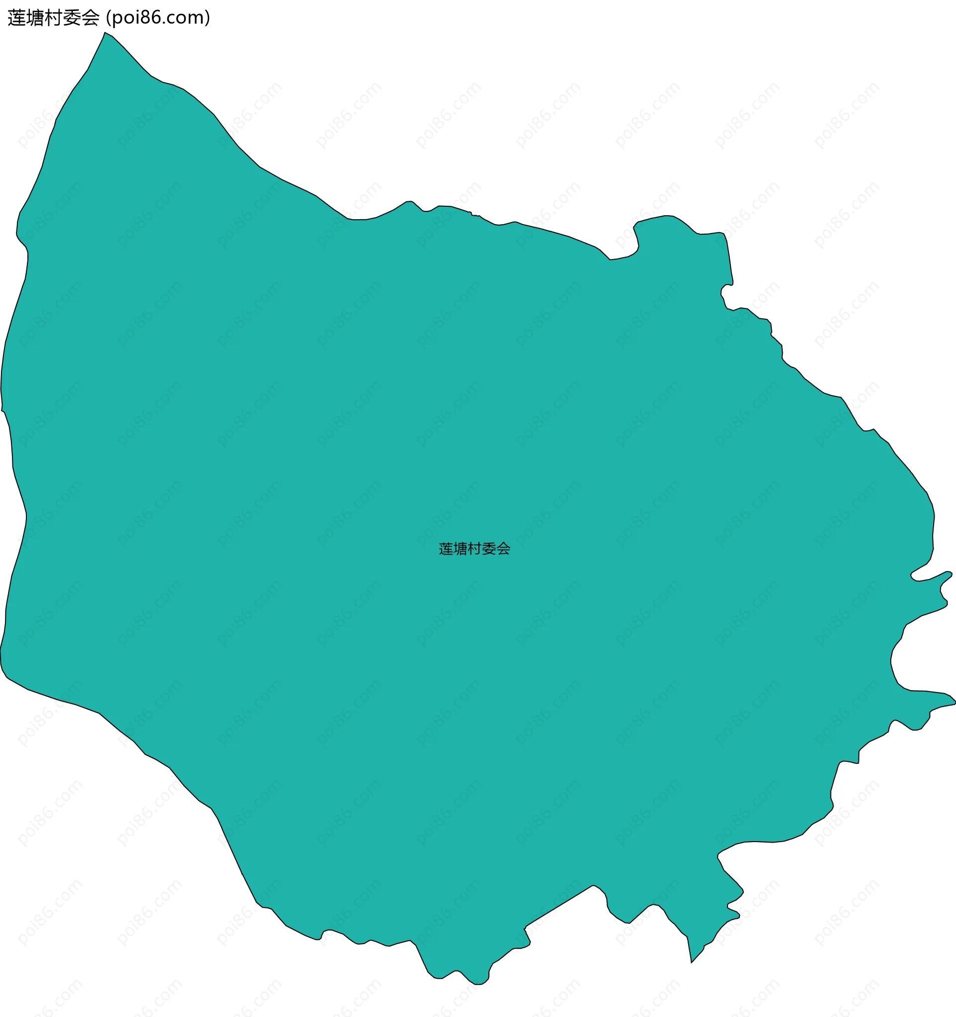 莲塘村委会边界地图