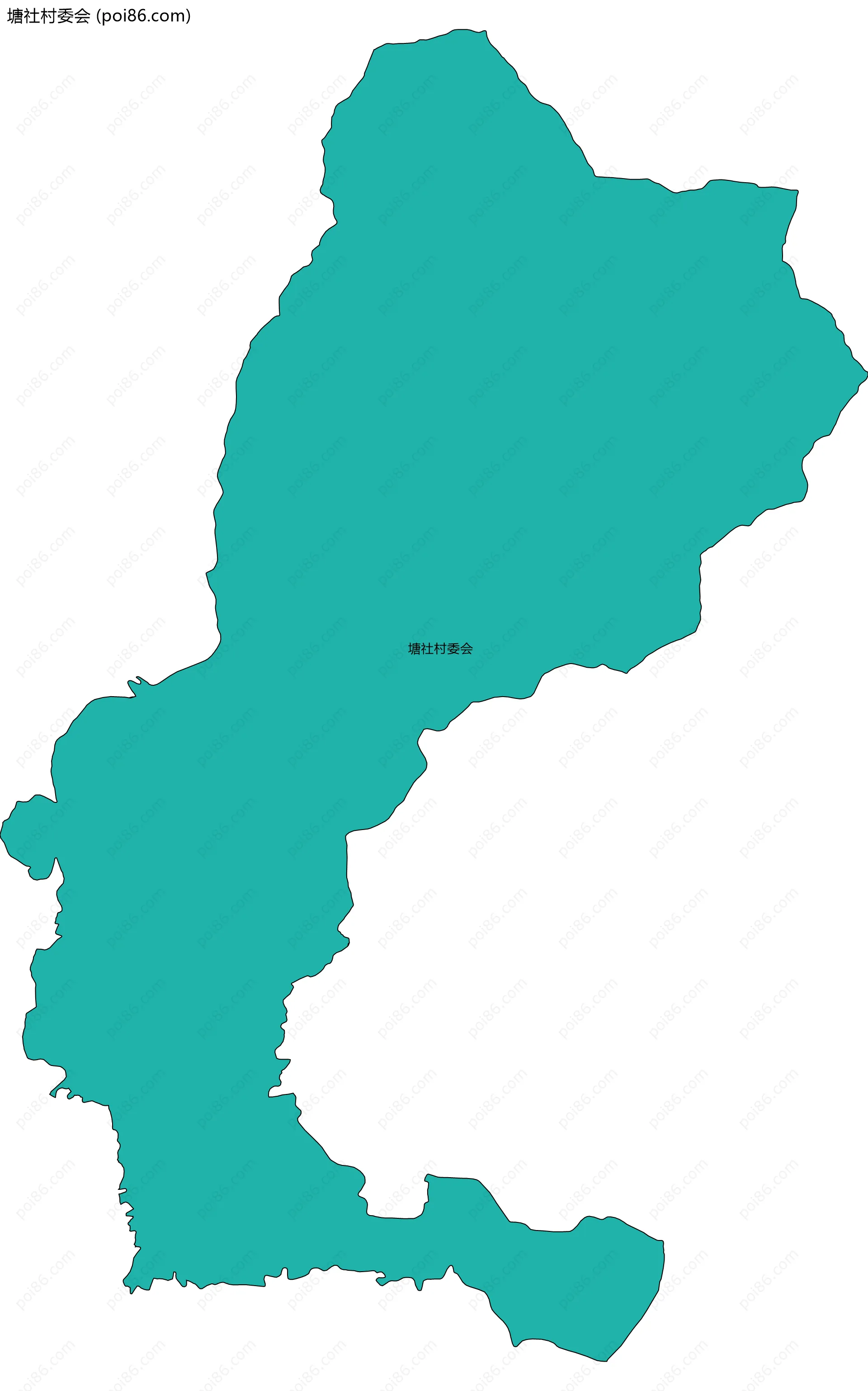 塘社村委会边界地图