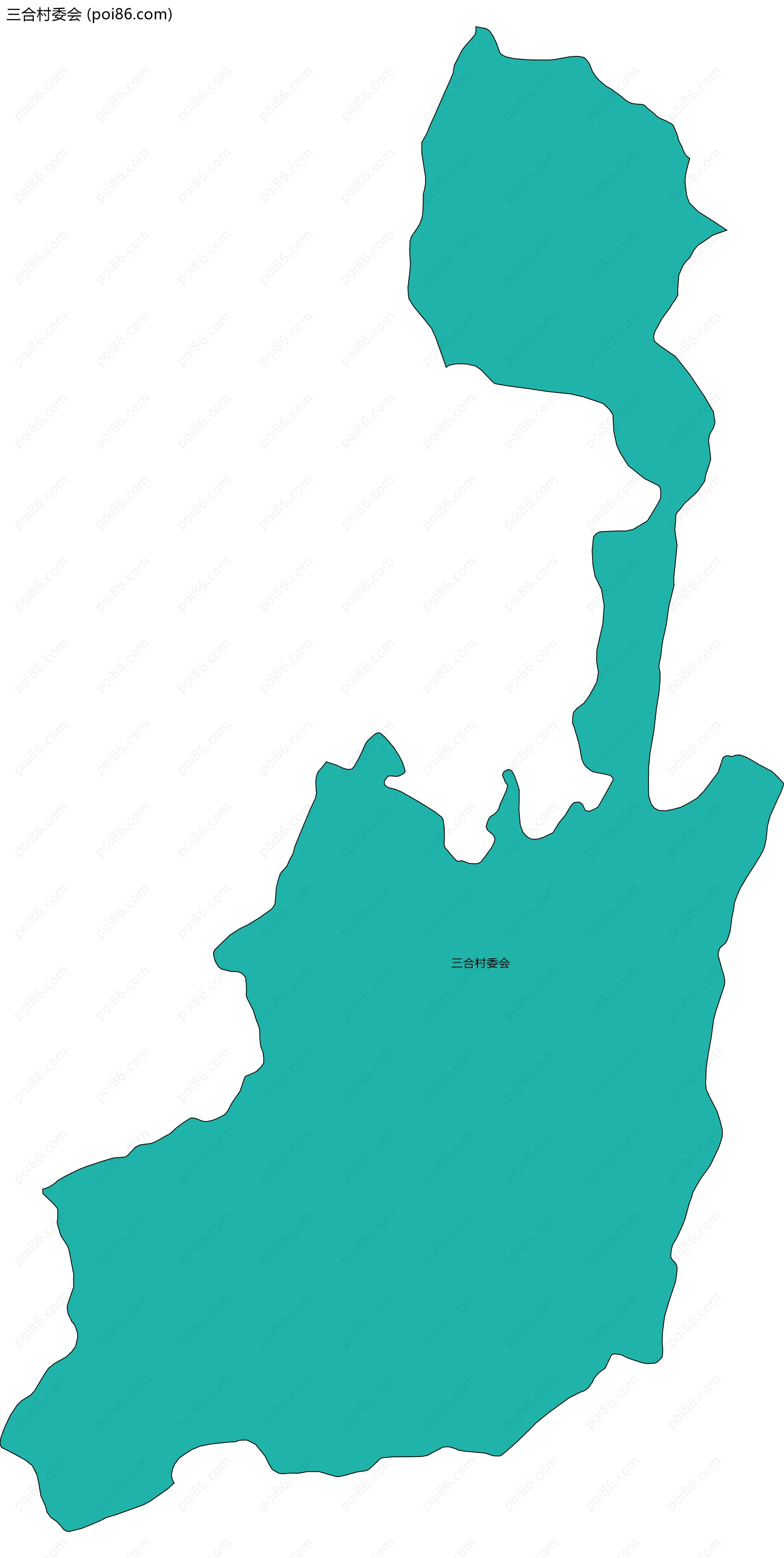 三合村委会边界地图