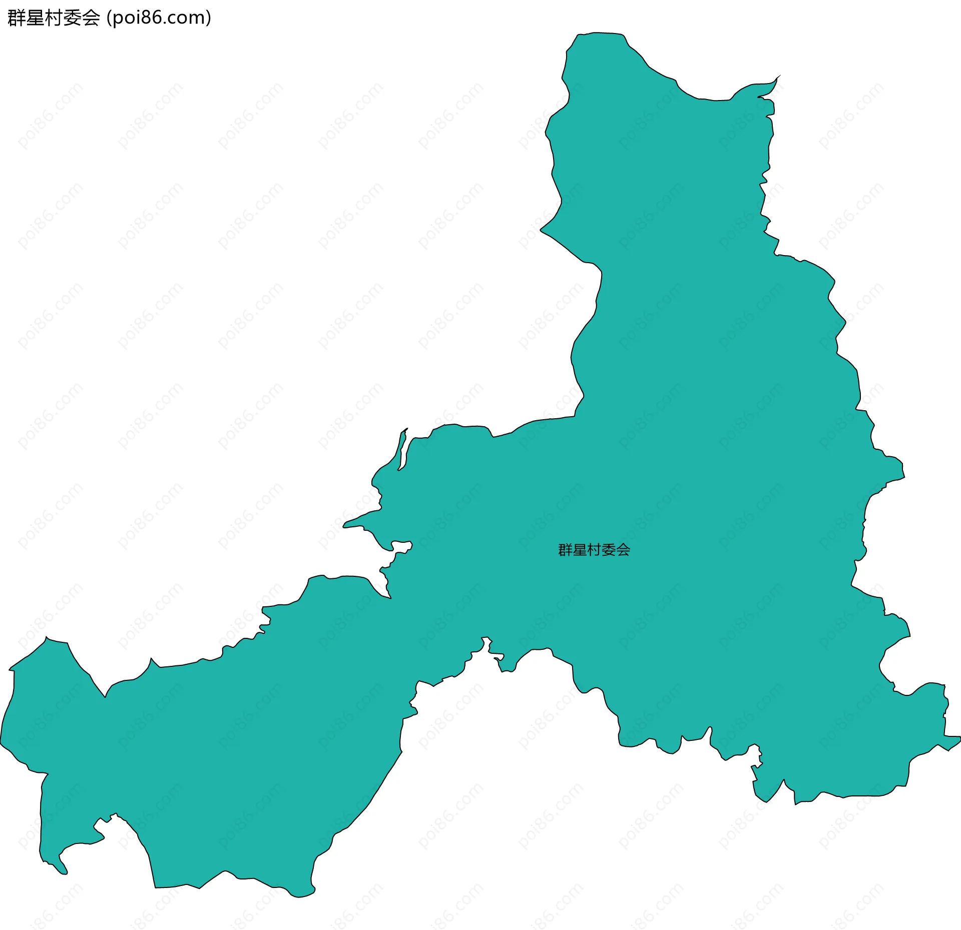 群星村委会边界地图