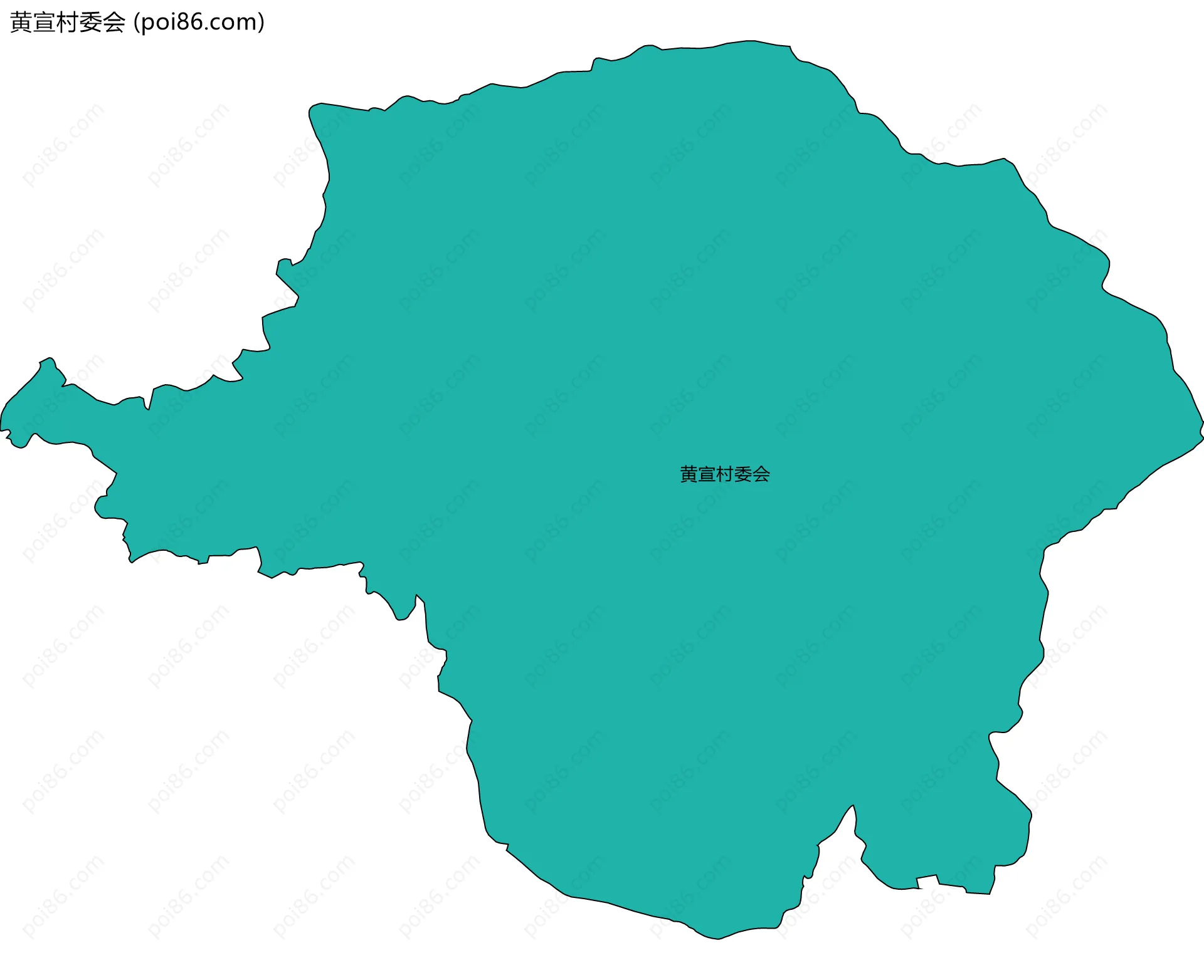 黄宣村委会边界地图
