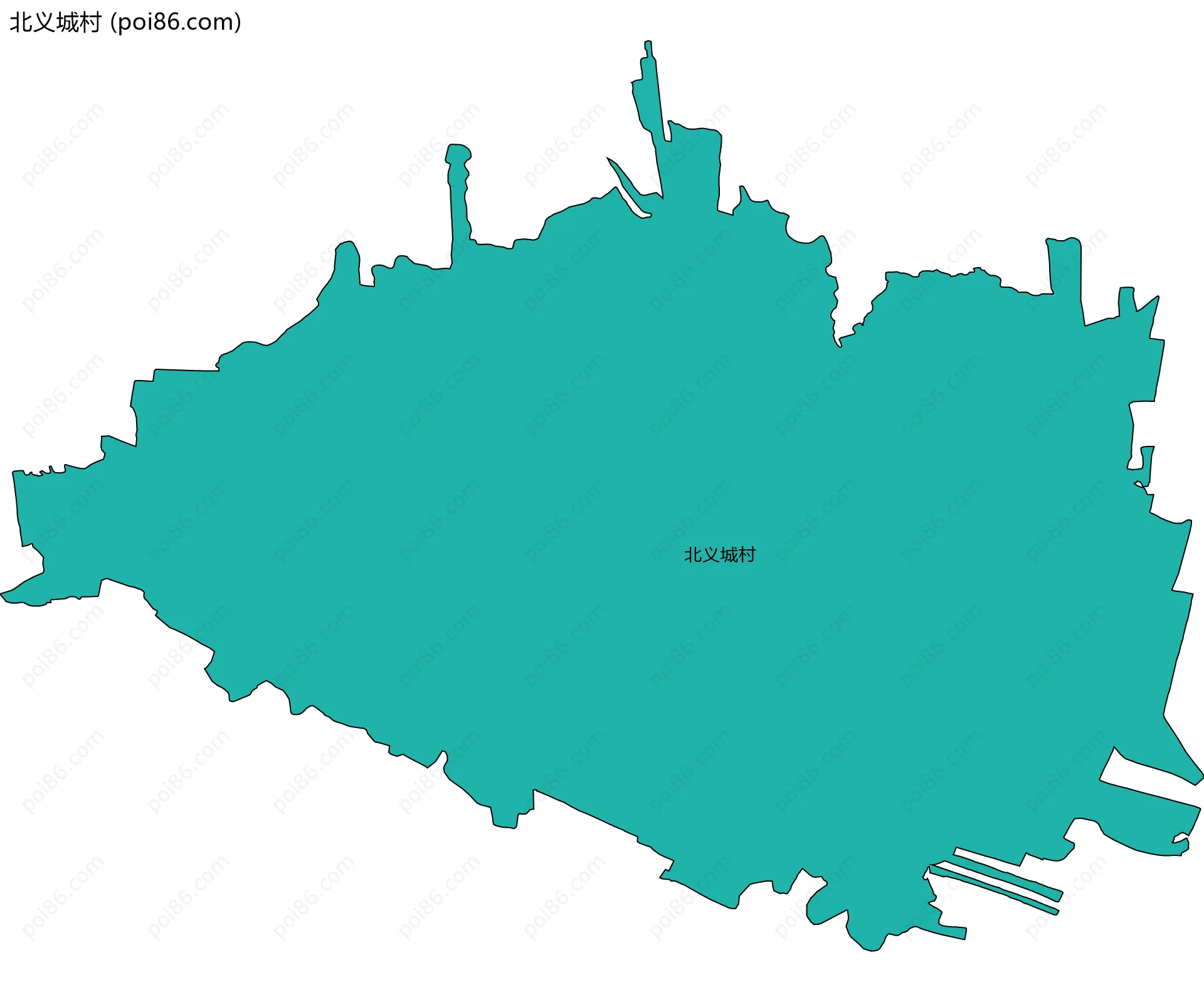 北义城村边界地图