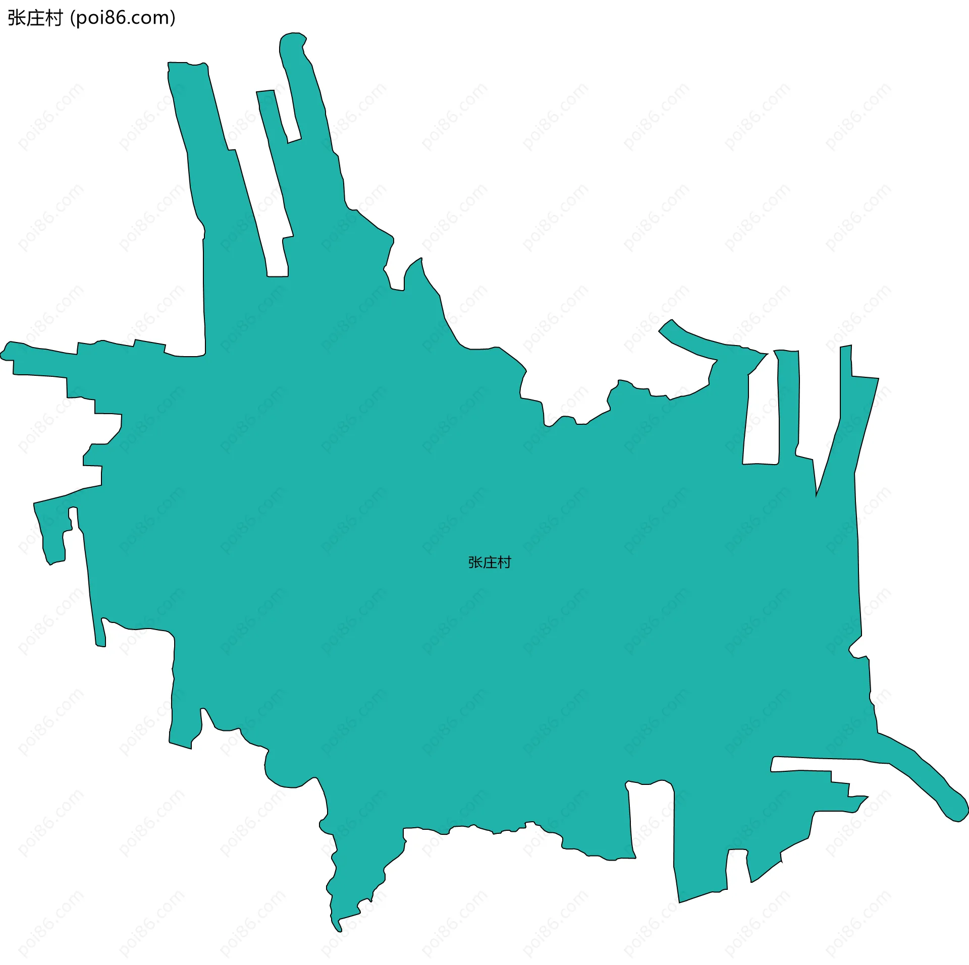 张庄村边界地图