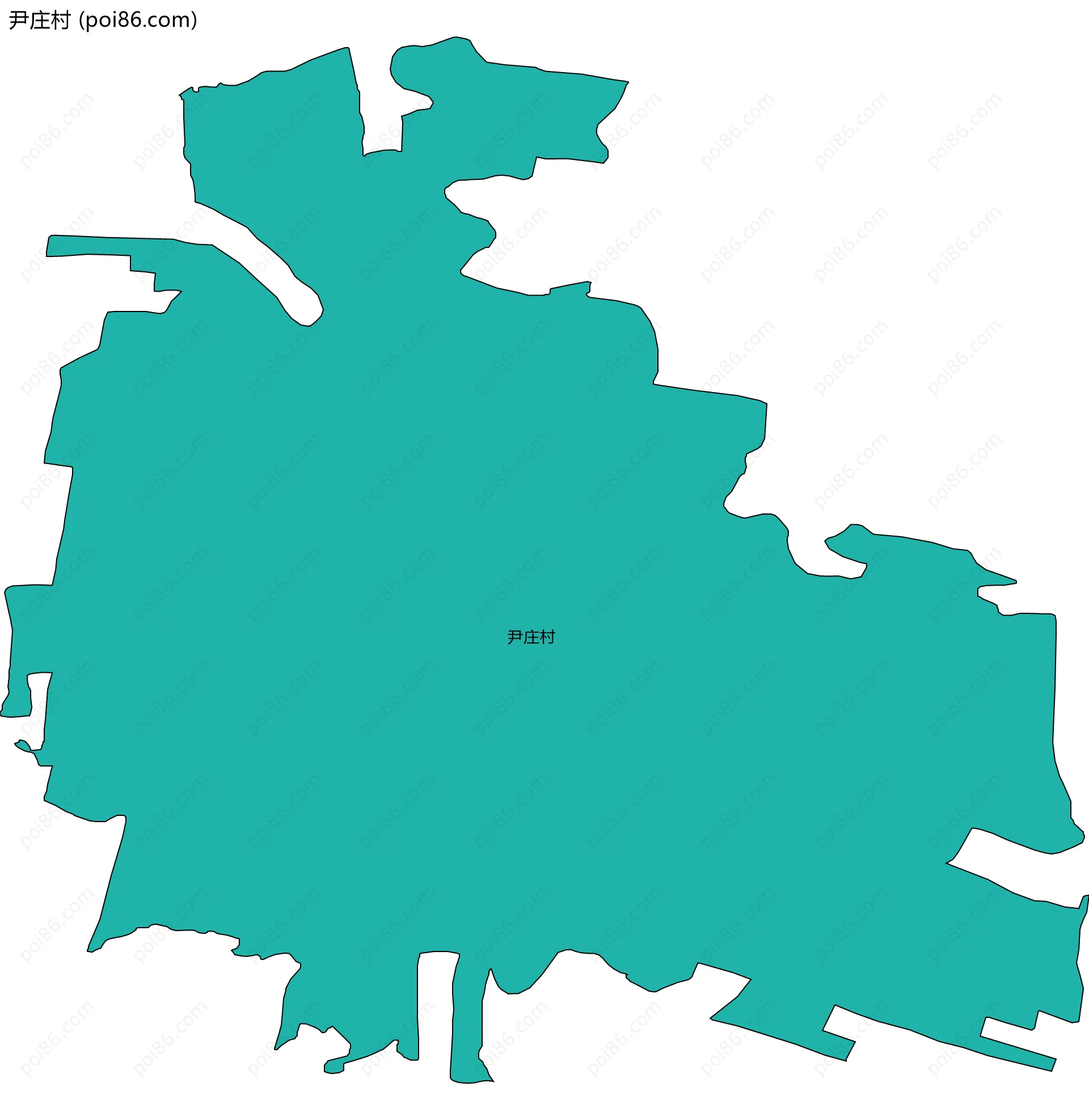 尹庄村边界地图