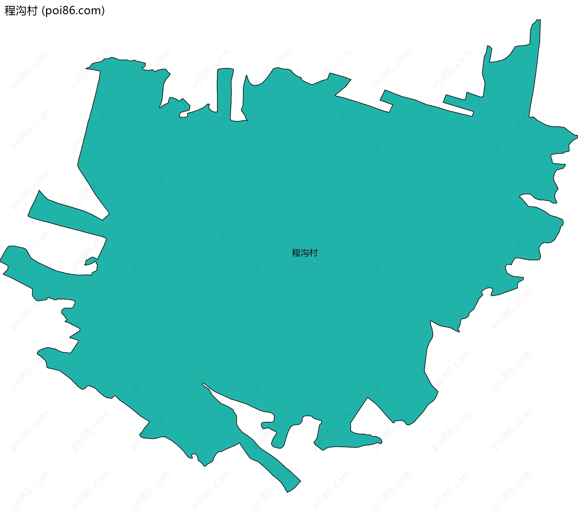 程沟村边界地图