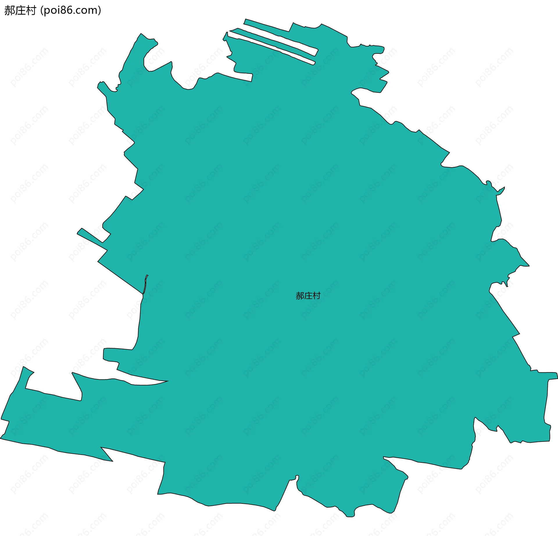 郝庄村边界地图