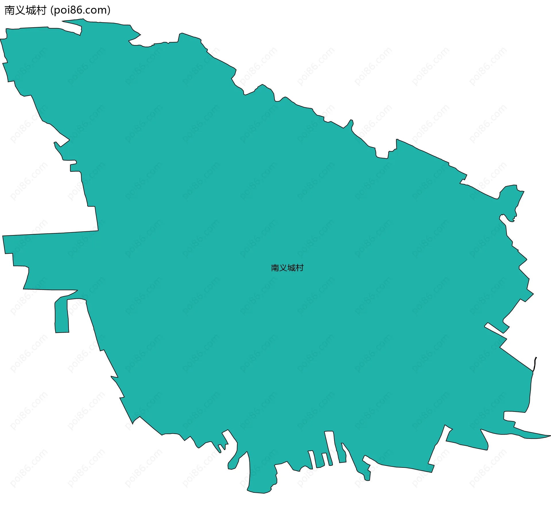 南义城村边界地图