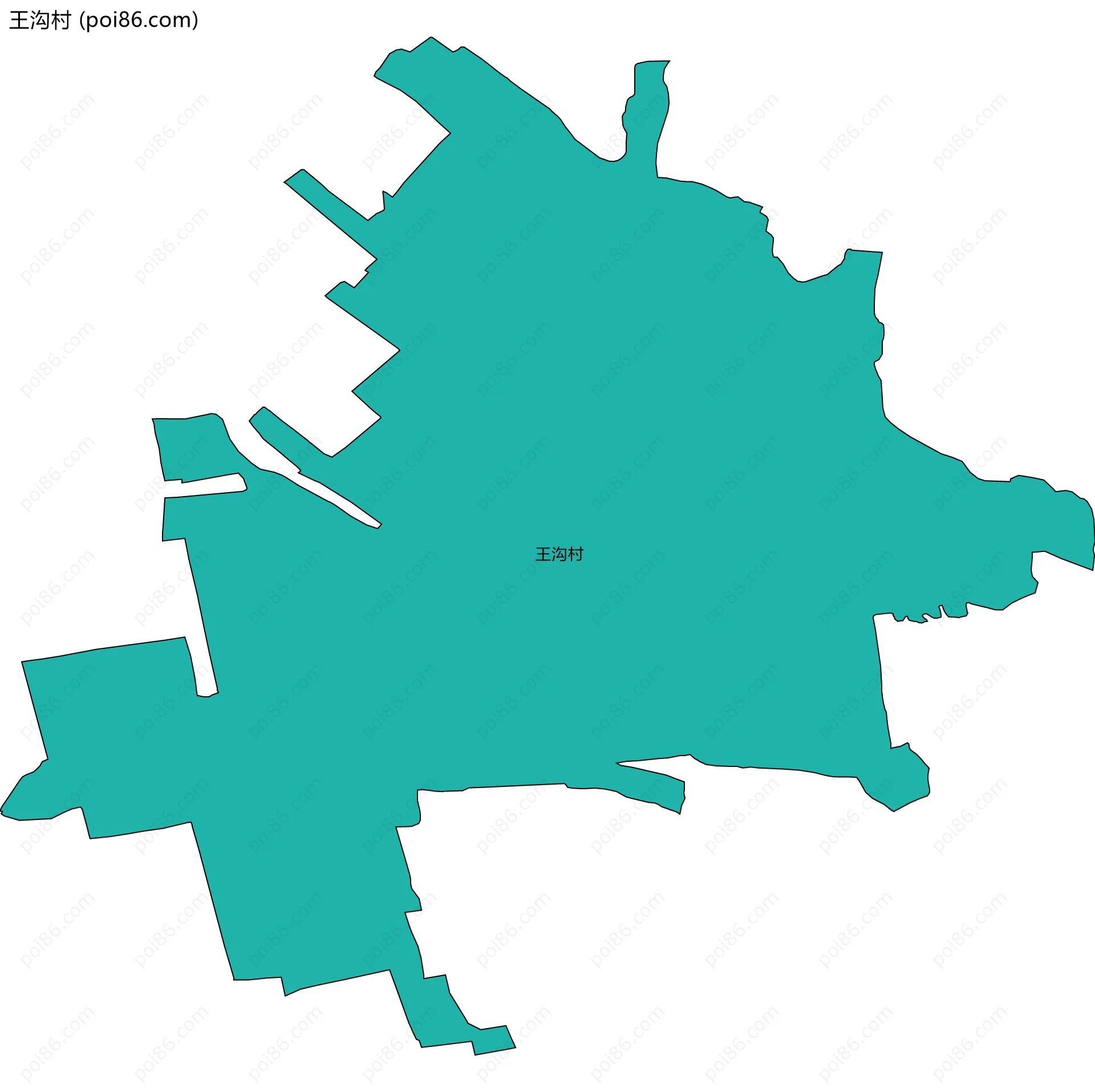 王沟村边界地图