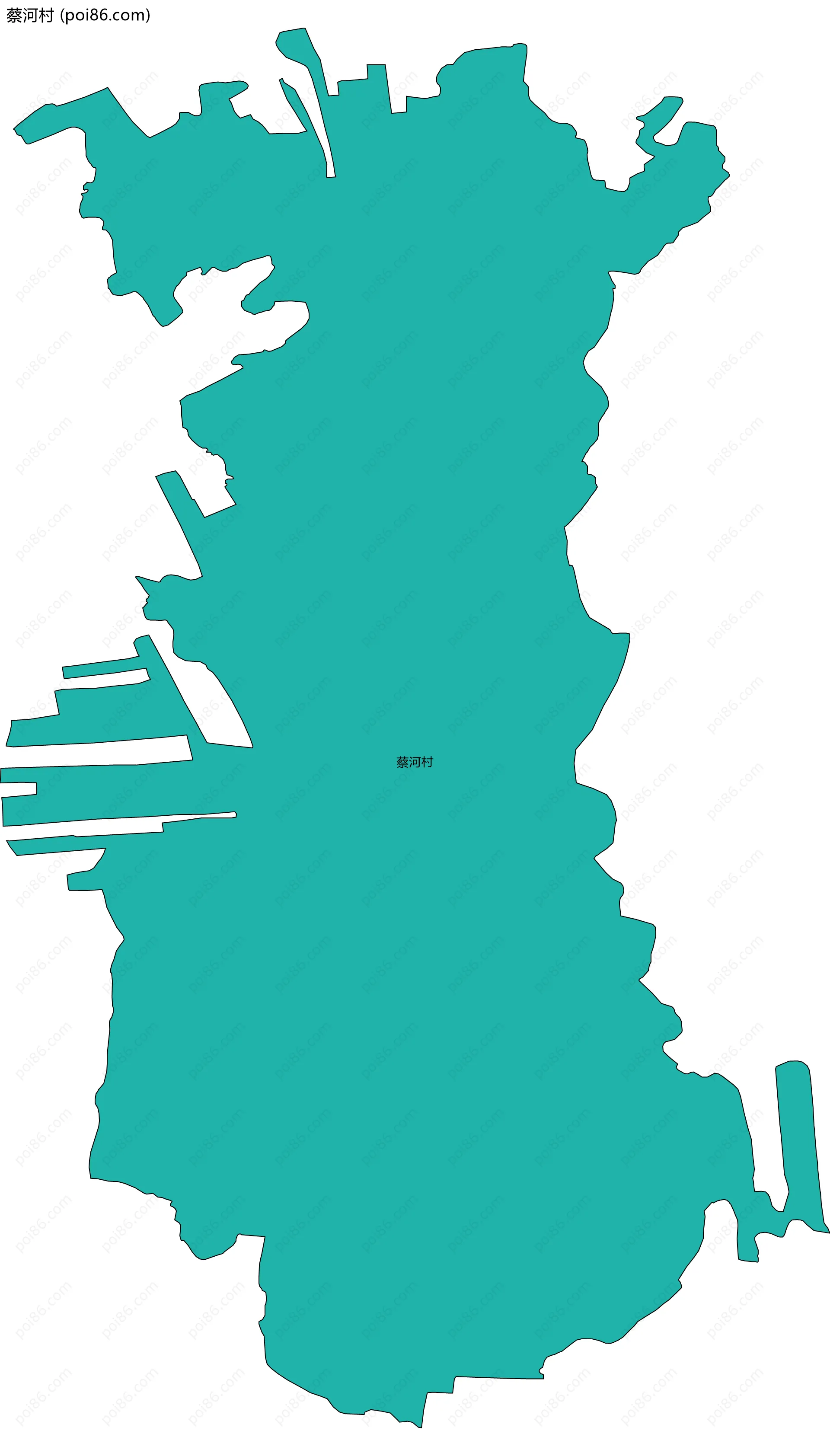 蔡河村边界地图