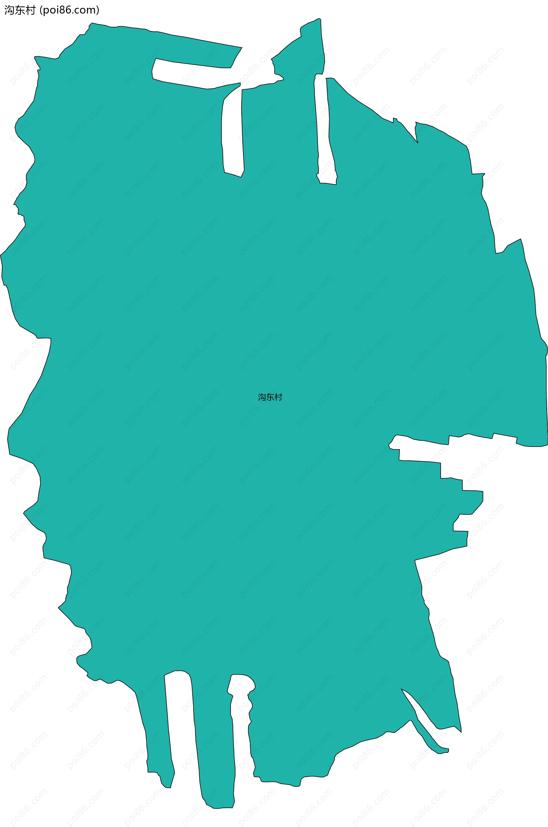 沟东村边界地图