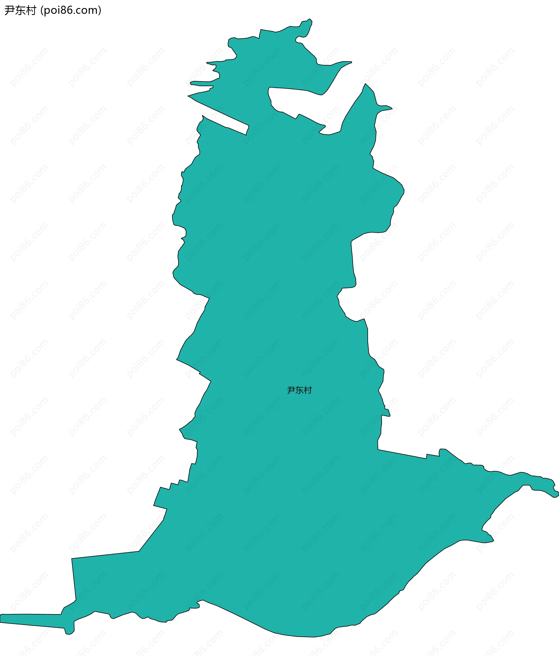 尹东村边界地图