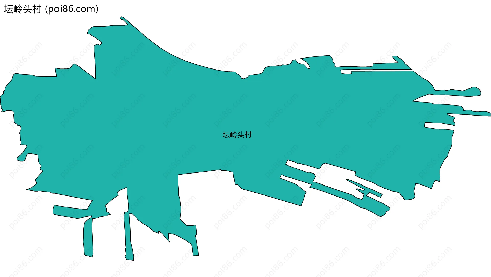 坛岭头村边界地图