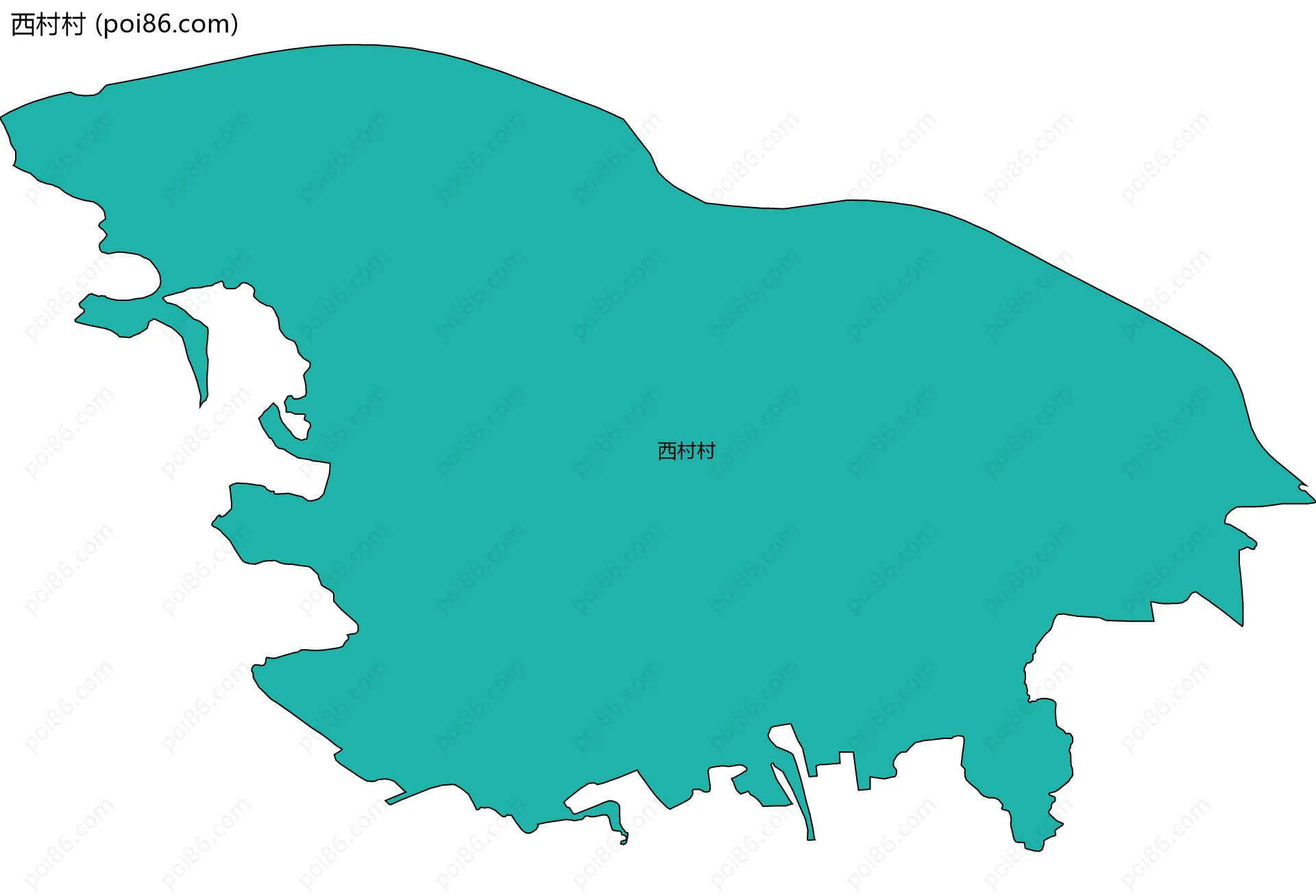 西村村边界地图